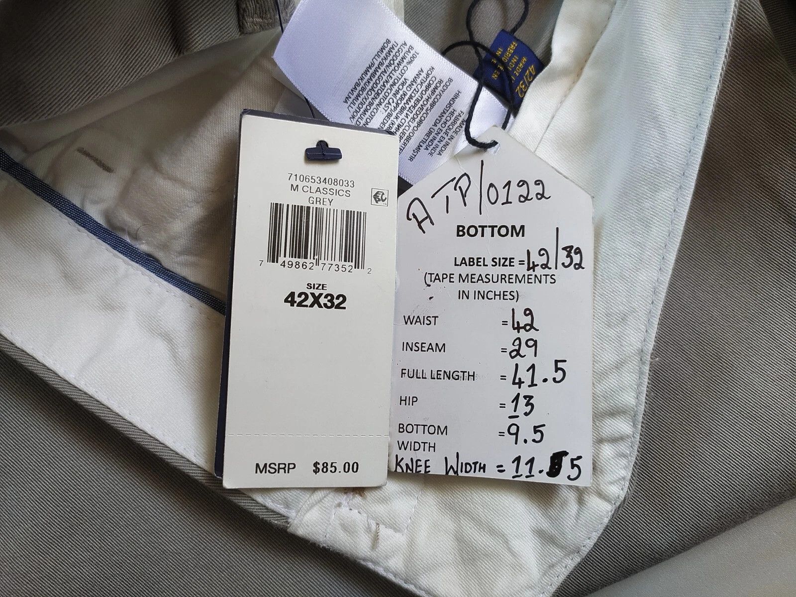 Polo Ralph Lauren Polo Ralph Lauren Classic Fit Chino Pant ATP 0122 Size US 42 / EU 58 - 6 Thumbnail