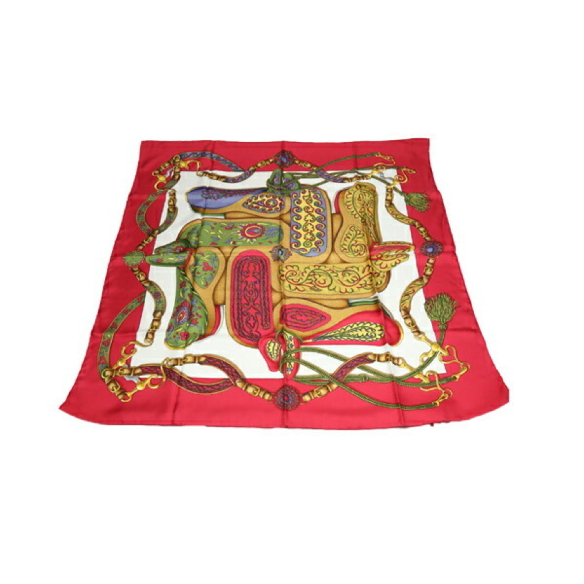image of Hermes Kare90 Festival Red Scarf, Women's