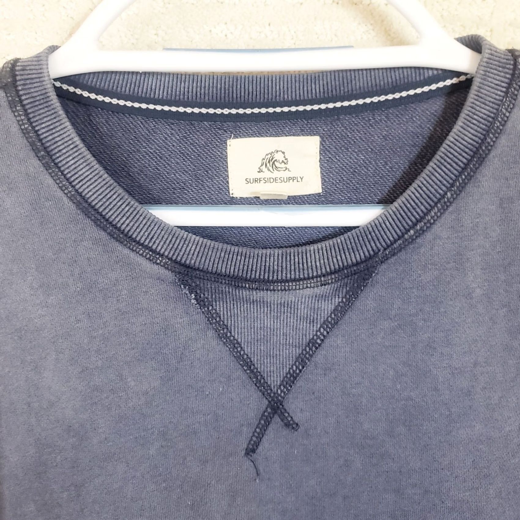 Vintage Surfside Supply Men's XL Blue Faded Long Sleeve Crewneck Sweatshirt Sweater Pullover Casual Size US XL / EU 56 / 4 - 4 Thumbnail