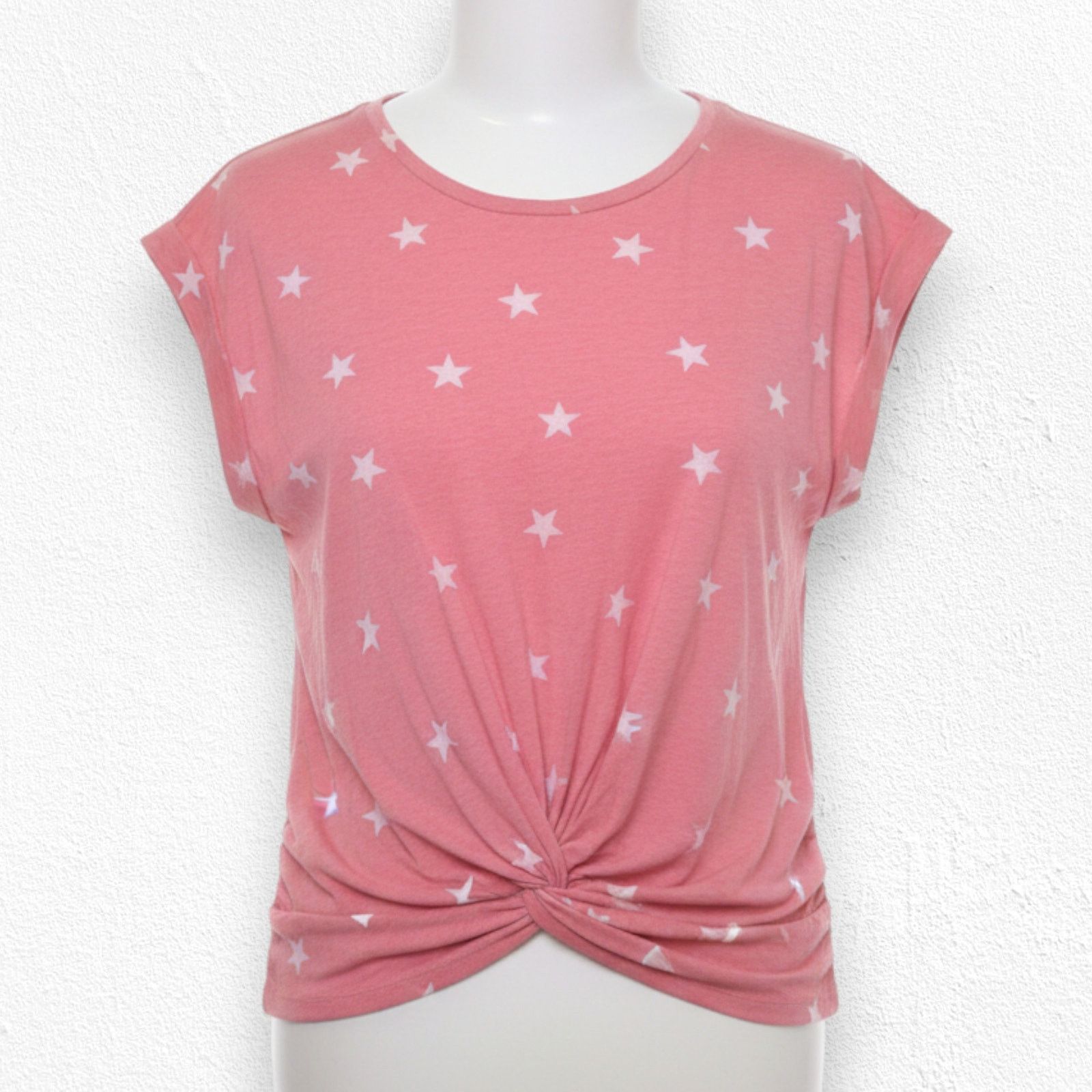 Lucky Brand Lucky Brand Red Star Print Twist Front T Shirt Size Large Size L / US 10 / IT 46 - 1 Thumbnail