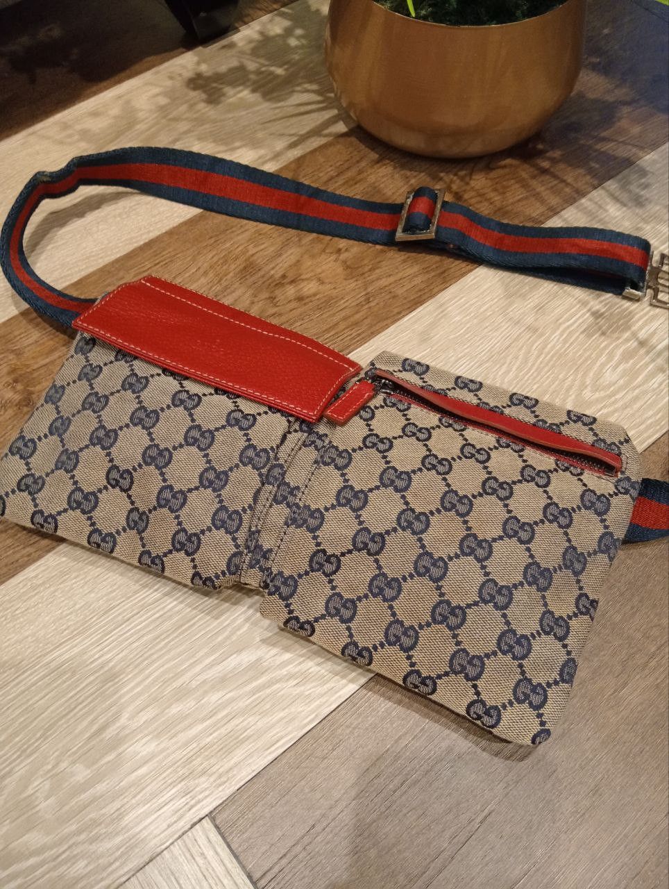 Gucci GUCCI GG CANVAS WEB DOUBLE POCKET BELT BAG Size ONE SIZE - 3 Thumbnail