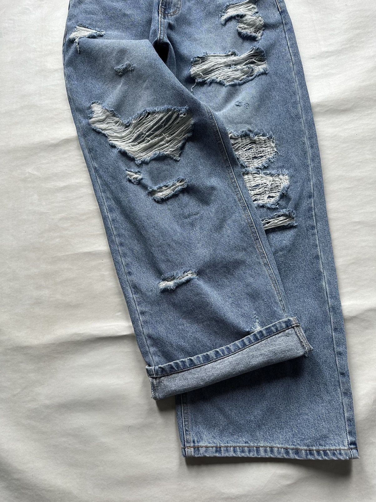 Designer × If Six Was Nine MUSE Ripped Washed Wide Denim Pants Size US 32 / EU 48 - 5 Thumbnail