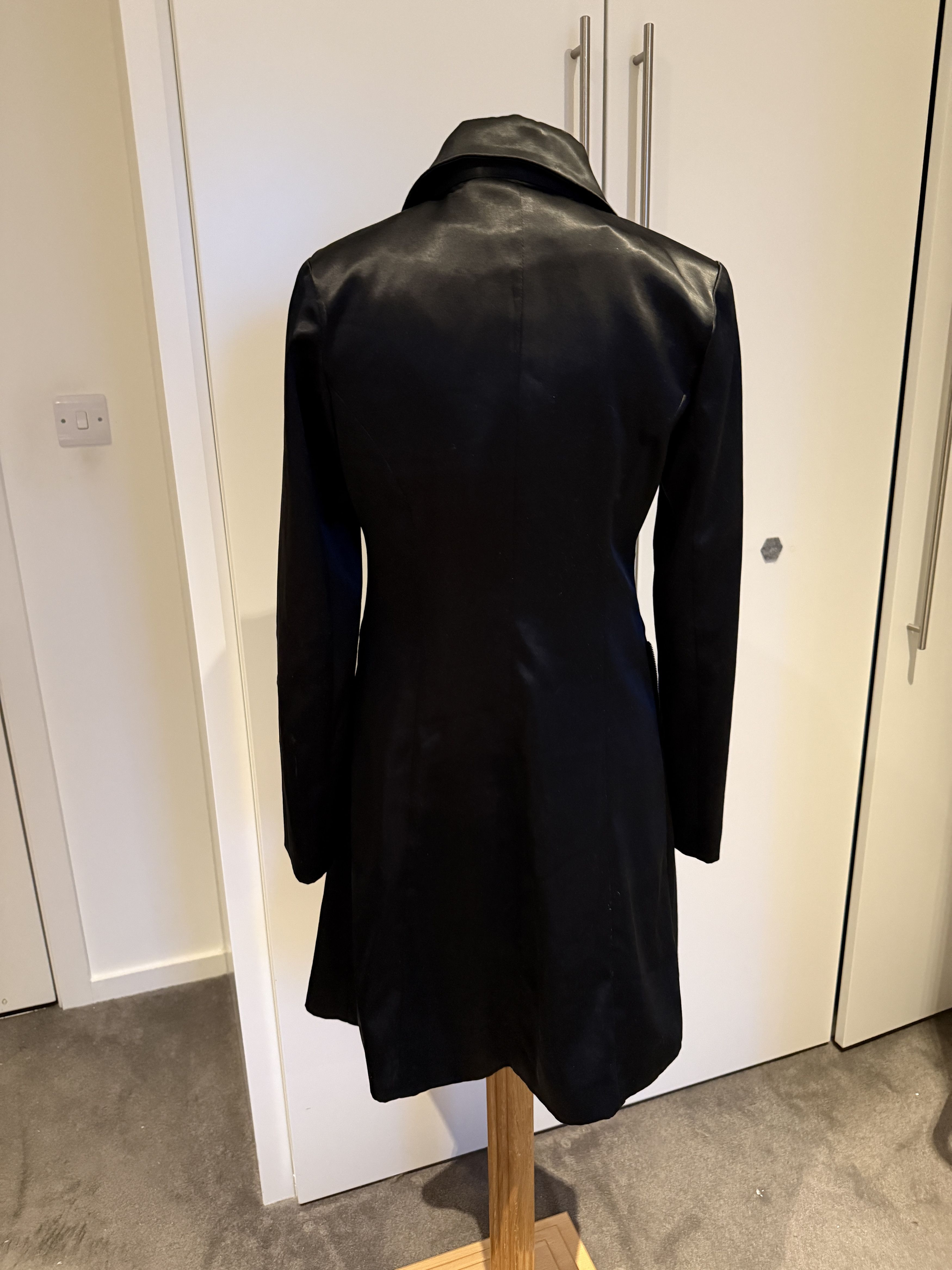 Max Mara Max Mara Rare Statement Coat Black Colour Block Zip Pockets Size S / US 4 / IT 40 - 12 Thumbnail
