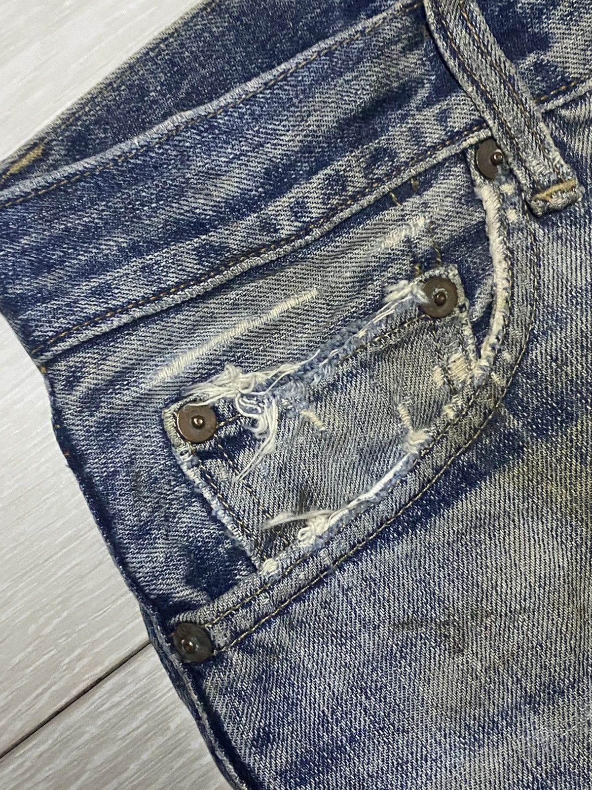 Uniqlo Vintage Japanese Brand Uniqlo Grunge Distressed Loose Jeans Size US 32 / EU 48 - 18 Thumbnail