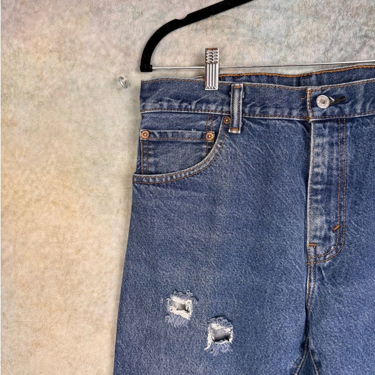 Levi's × Vintage VTG Y2K Levi’s 517 Bootcut Denim Jeans 33x34 Dark Wash Size US 33 - 9 Thumbnail