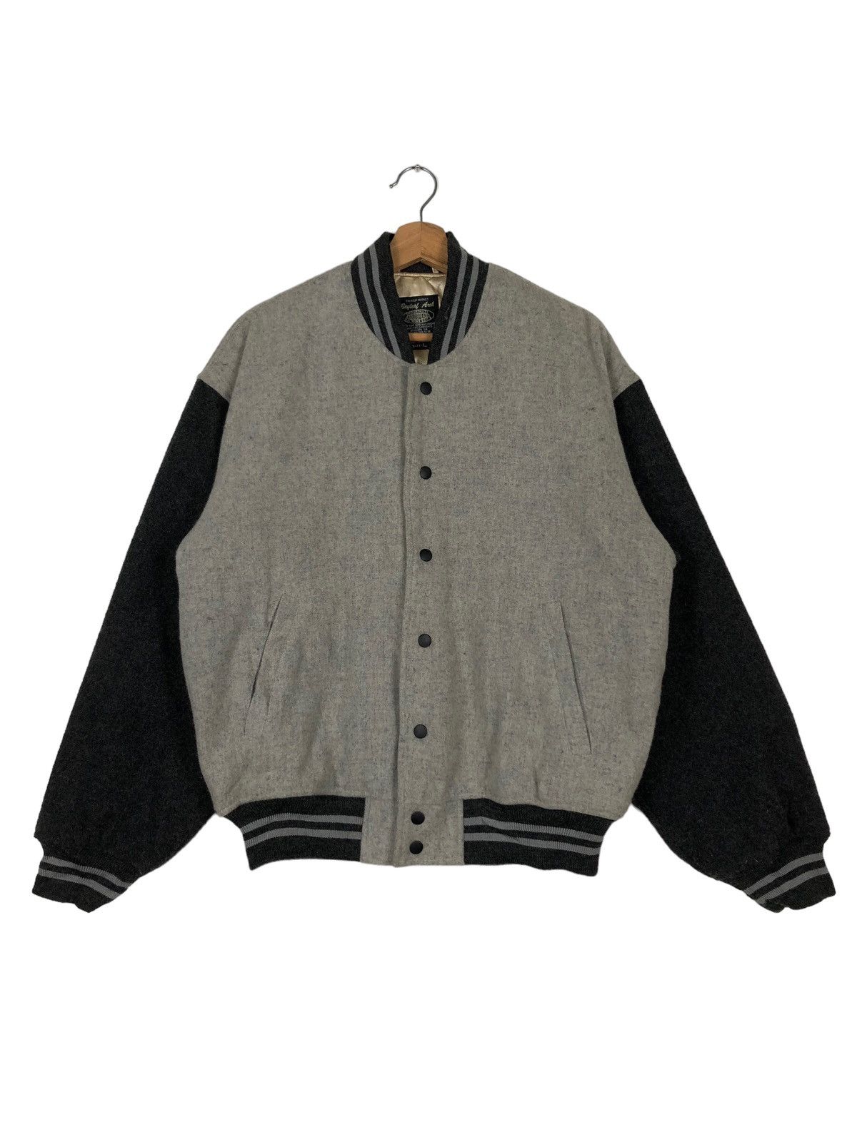 Japanese Brand 🔥90’s Vintage Varsity Jacket Bayleaf Arch Big Wing Bay.A Size US L / EU 52-54 / 3 - 1 Thumbnail