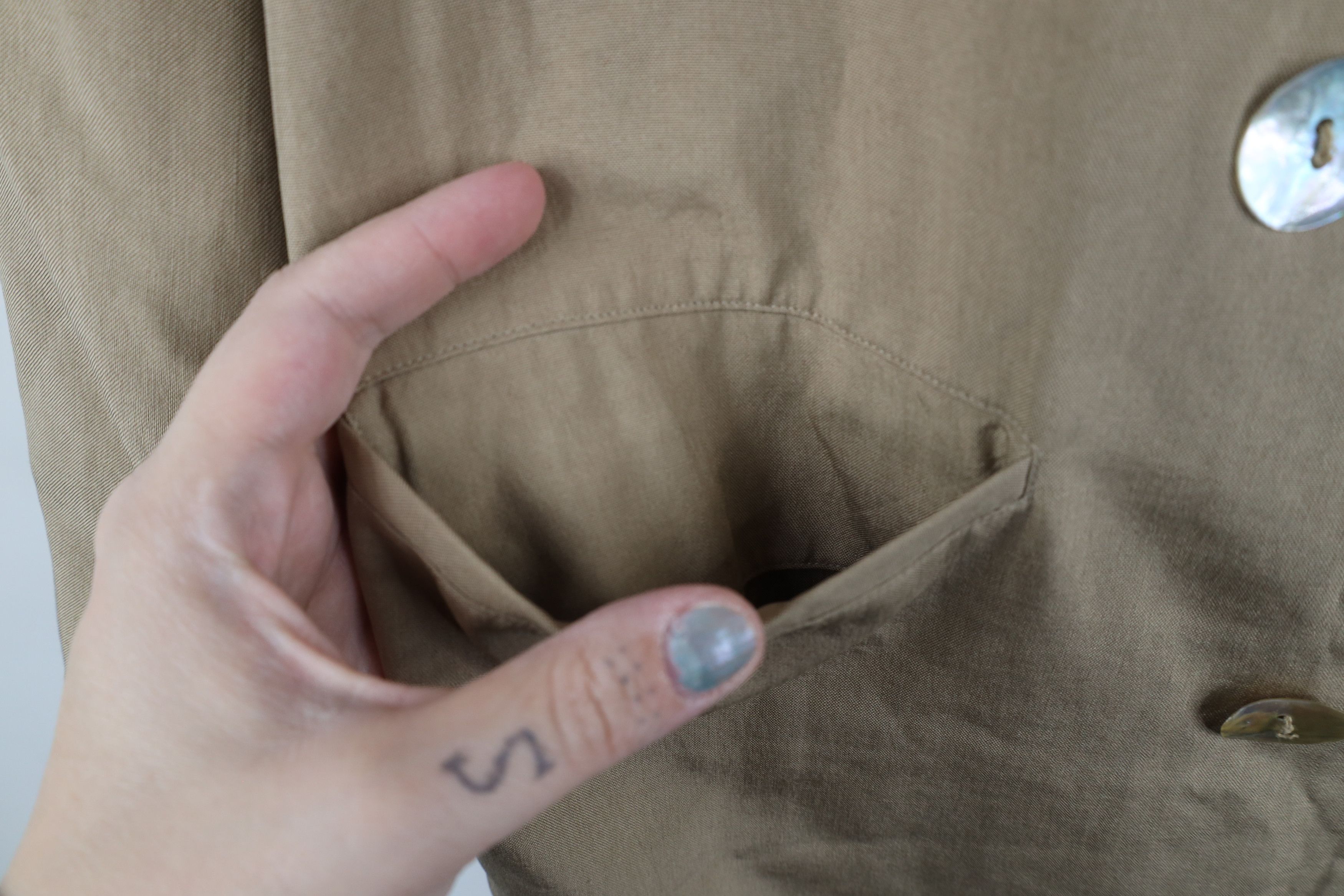 Vintage Vintage 90s Streetwear Silk Double Breasted Blazer Jacket Size S / US 4 / IT 40 - 7 Thumbnail