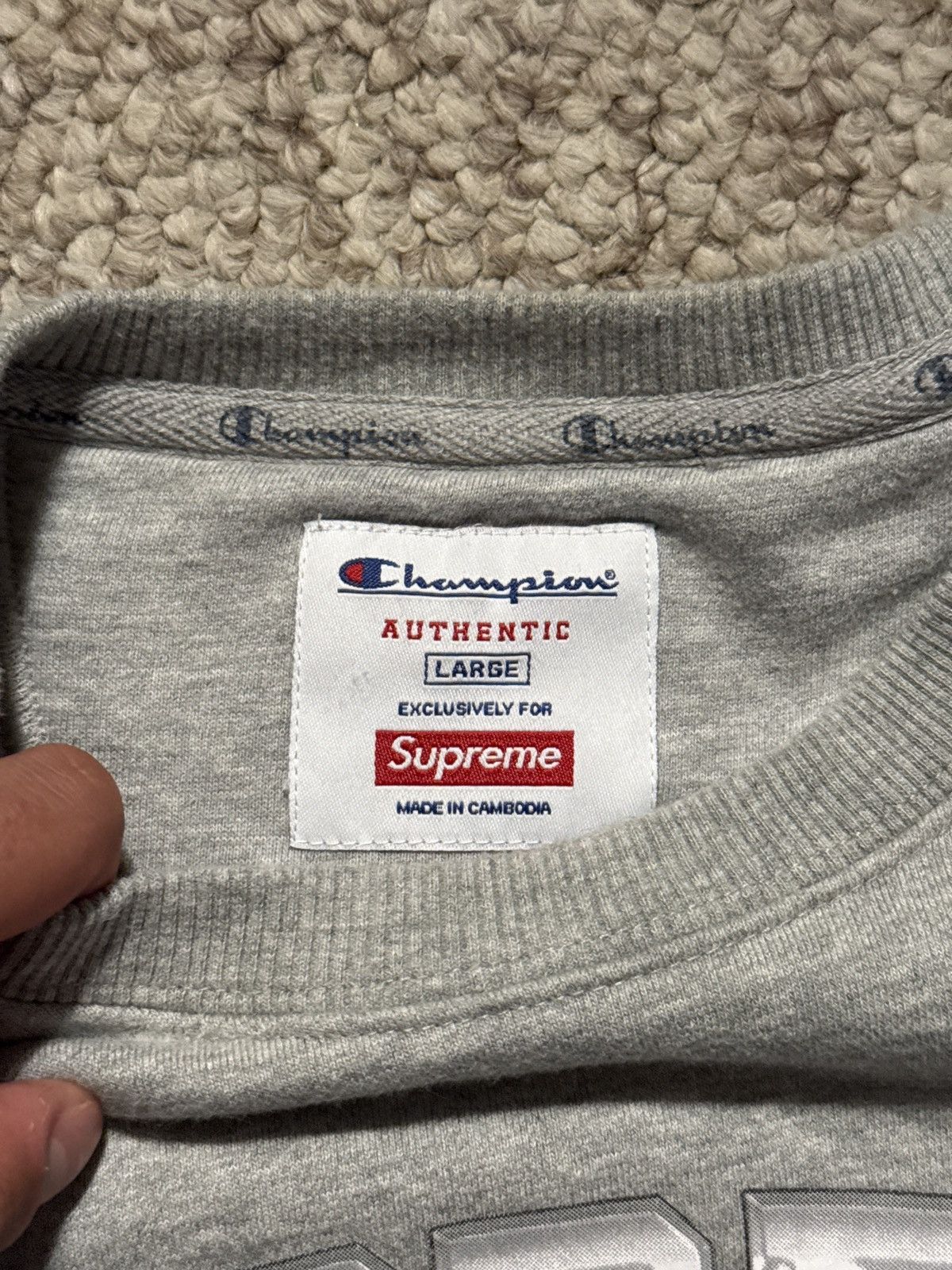Champion × Supreme Supreme Champion Chrome Crewneck Size US L / EU 52-54 / 3 - 5 Thumbnail
