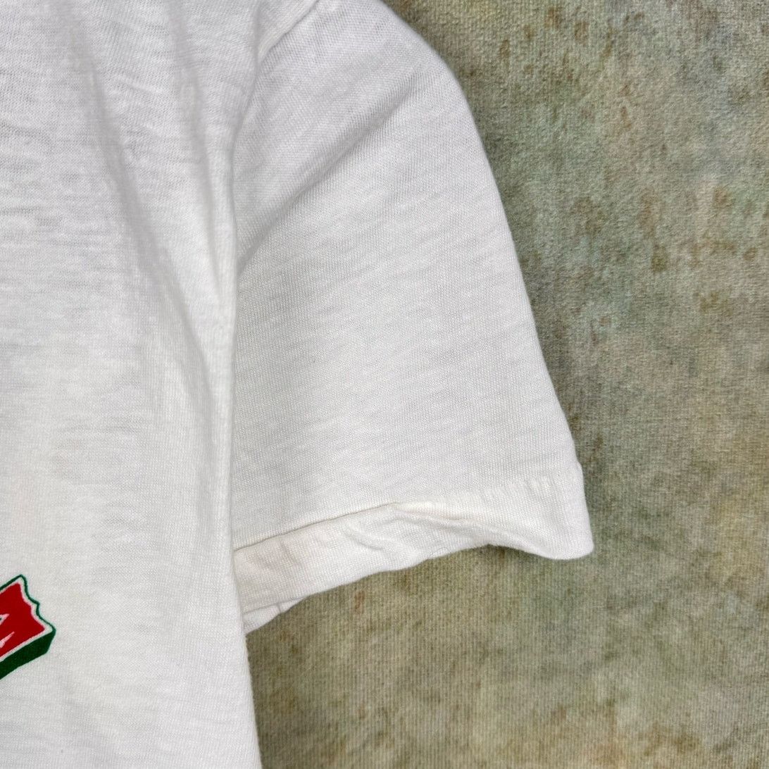 Vintage VTG 80s Italian American Pride T Shirt S White Screen Stars Size US S / EU 44-46 / 1 - 4 Thumbnail