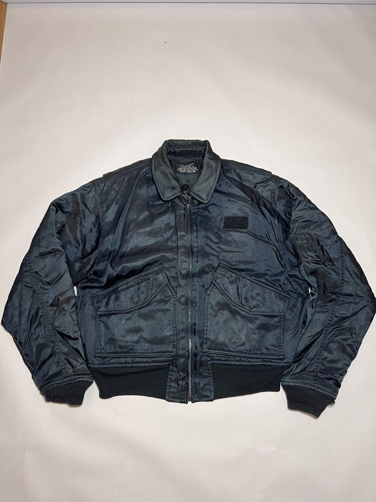 image of Avant Garde x Schott Vintage Schott Cwu Bomber Jacket Made In Usa in Navy, Men's (Size Large)