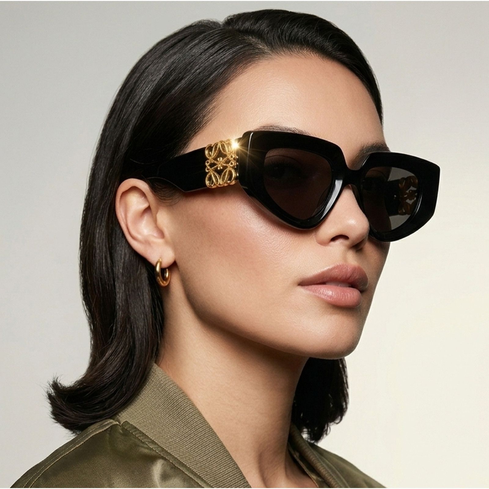 New Loewe Lw40154U-01A-51 Sunglasses 51Mm 100% Authentic in Black, Women's