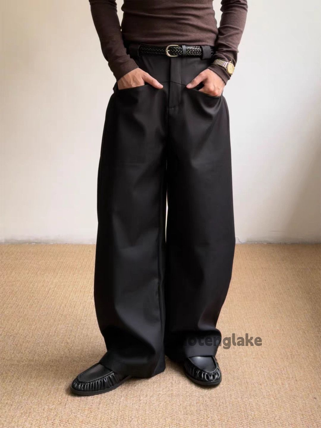 Vintage zx utility loose baggy wide Leg pleated flared pants Size US 26 / EU 42 - 5 Thumbnail