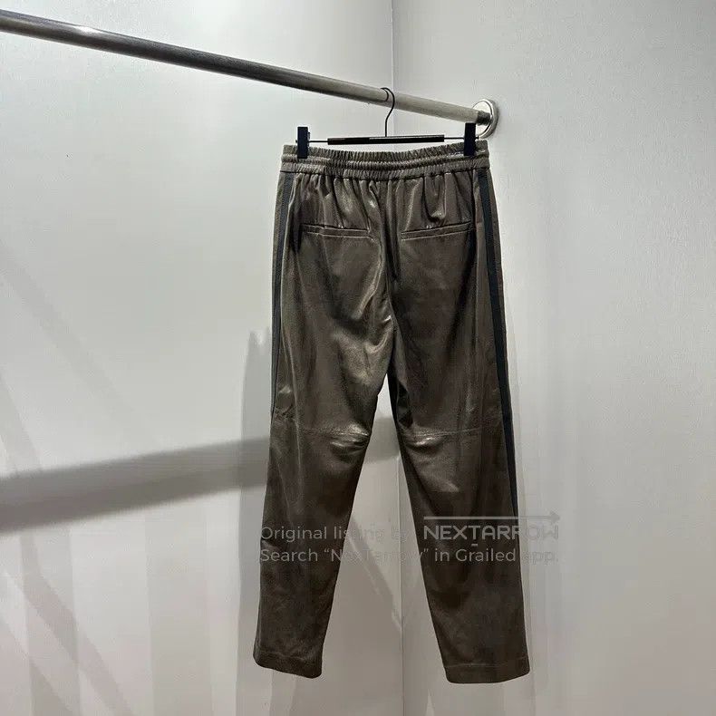 Brunello Cucinelli Brunello Cucinelli Leather Drawstring Casual Long Pants Size 25" / US 0 / IT 36 - 2 Thumbnail