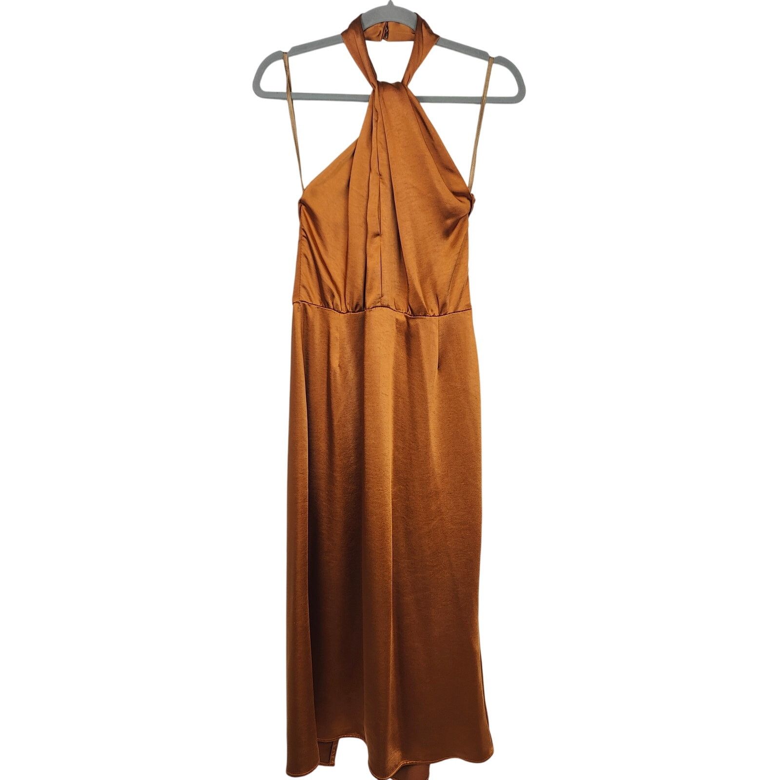 J.Crew Undress Paula Tawny Brown Cocktail Midi Dress Womens Large Size L / US 10 / IT 46 - 1 Thumbnail