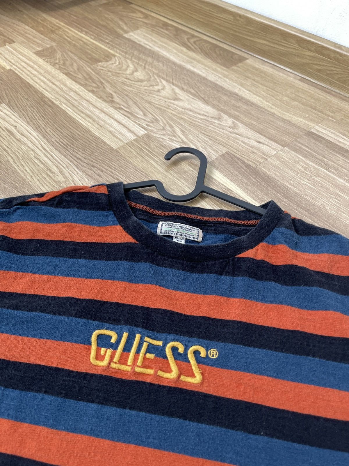 Guess × Vintage VINTAGE GUESS USA STRIPED T SHIRT L Size US L / EU 52-54 / 3 - 5 Thumbnail