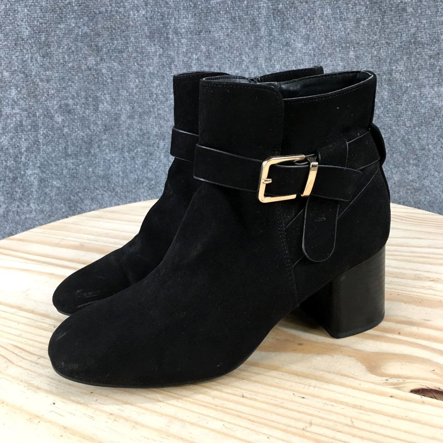 Vintage Kelly & Katie Boots Womens 6.5 M Alburitel Heeled Side Zip Ankle Bootie Black Boots Size US 7 / IT 37 - 3 Thumbnail