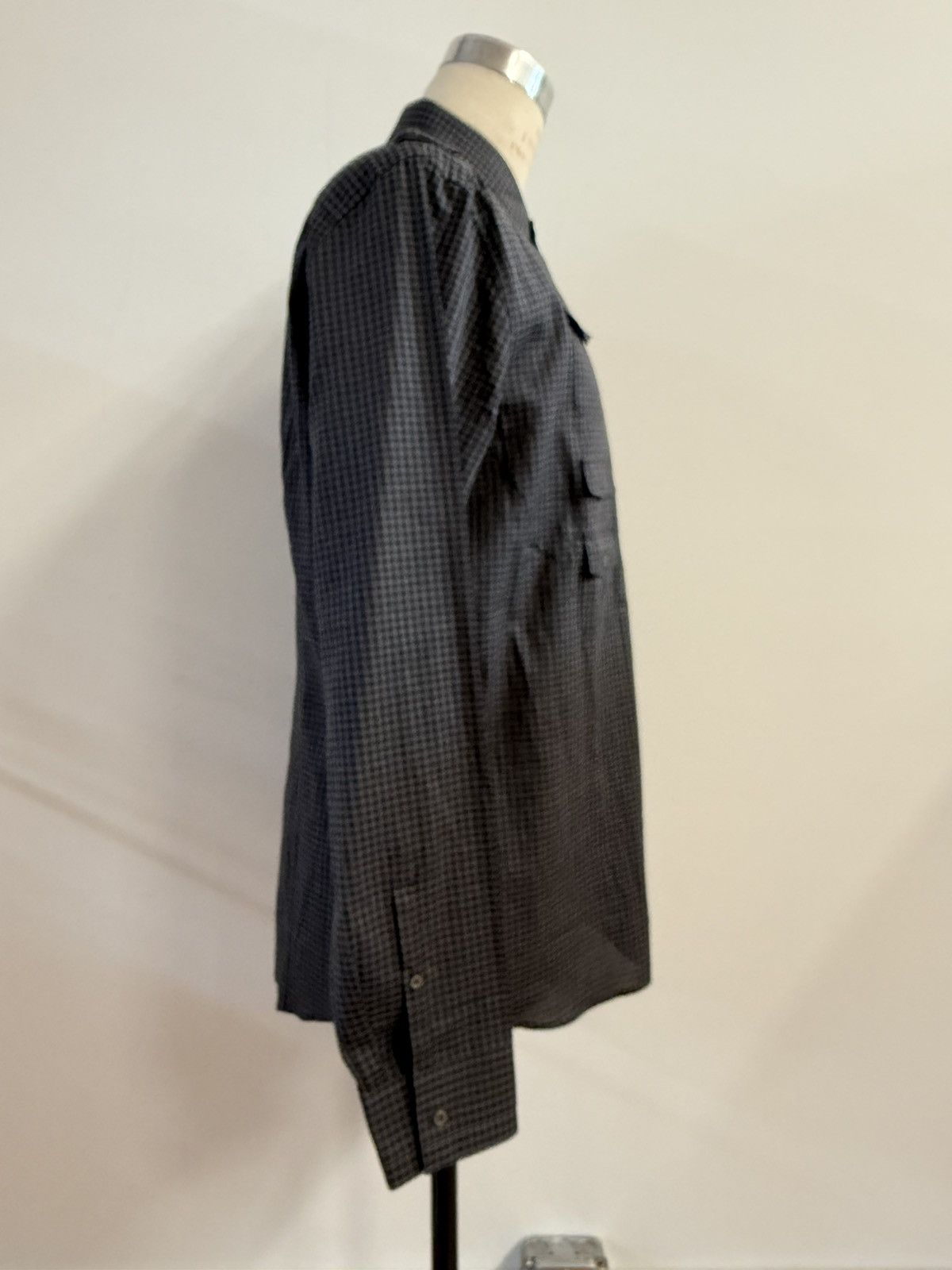 Neil Barrett NEIL BARRETT Military Utility Shirt-Dark Charcoal Gingham XL Size US XL / EU 56 / 4 - 2 Thumbnail