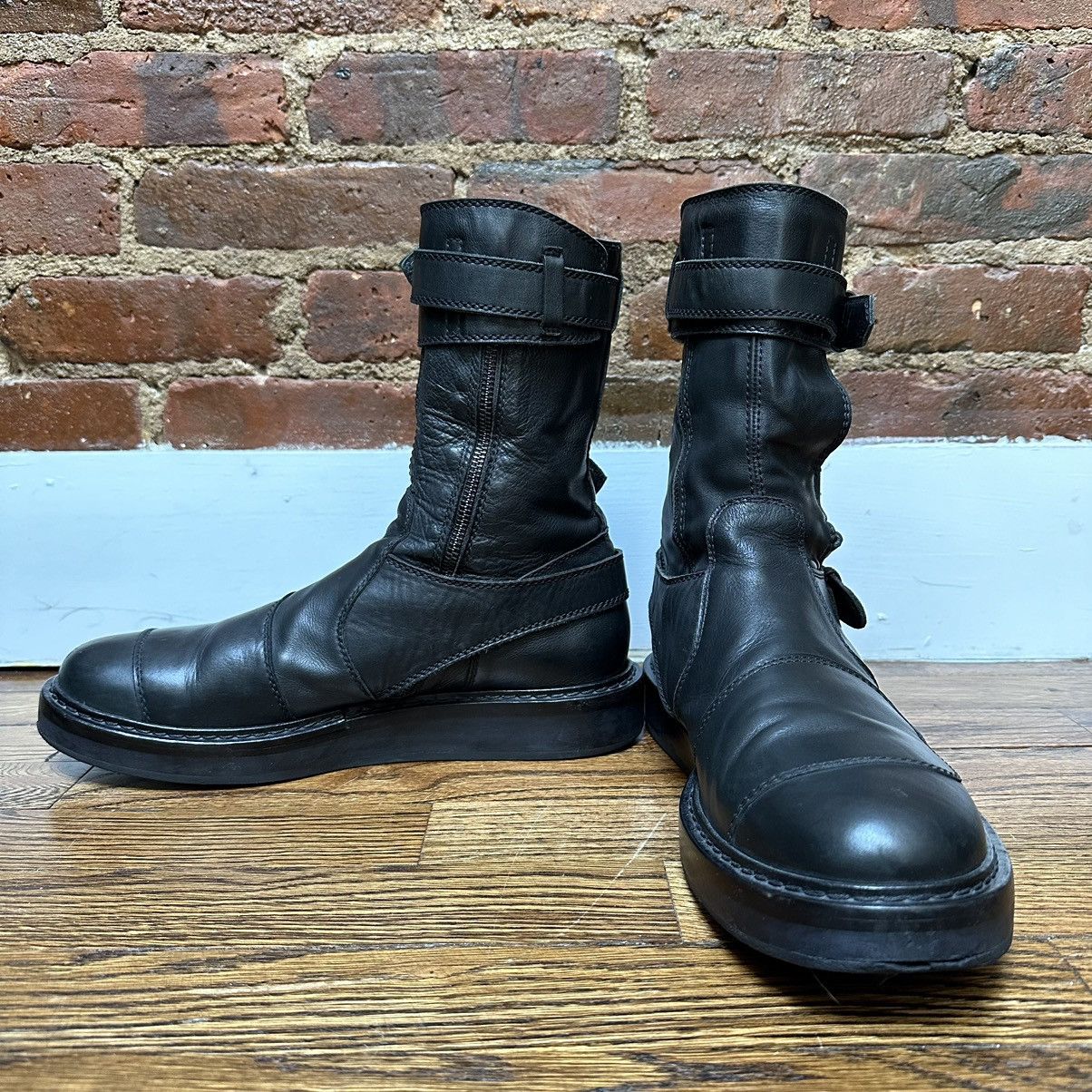 Ann Demeulemeester Ann Demeulemeester Black Leather Space Motorcycle Boots Size US 9.5 / EU 42-43 - 5 Thumbnail