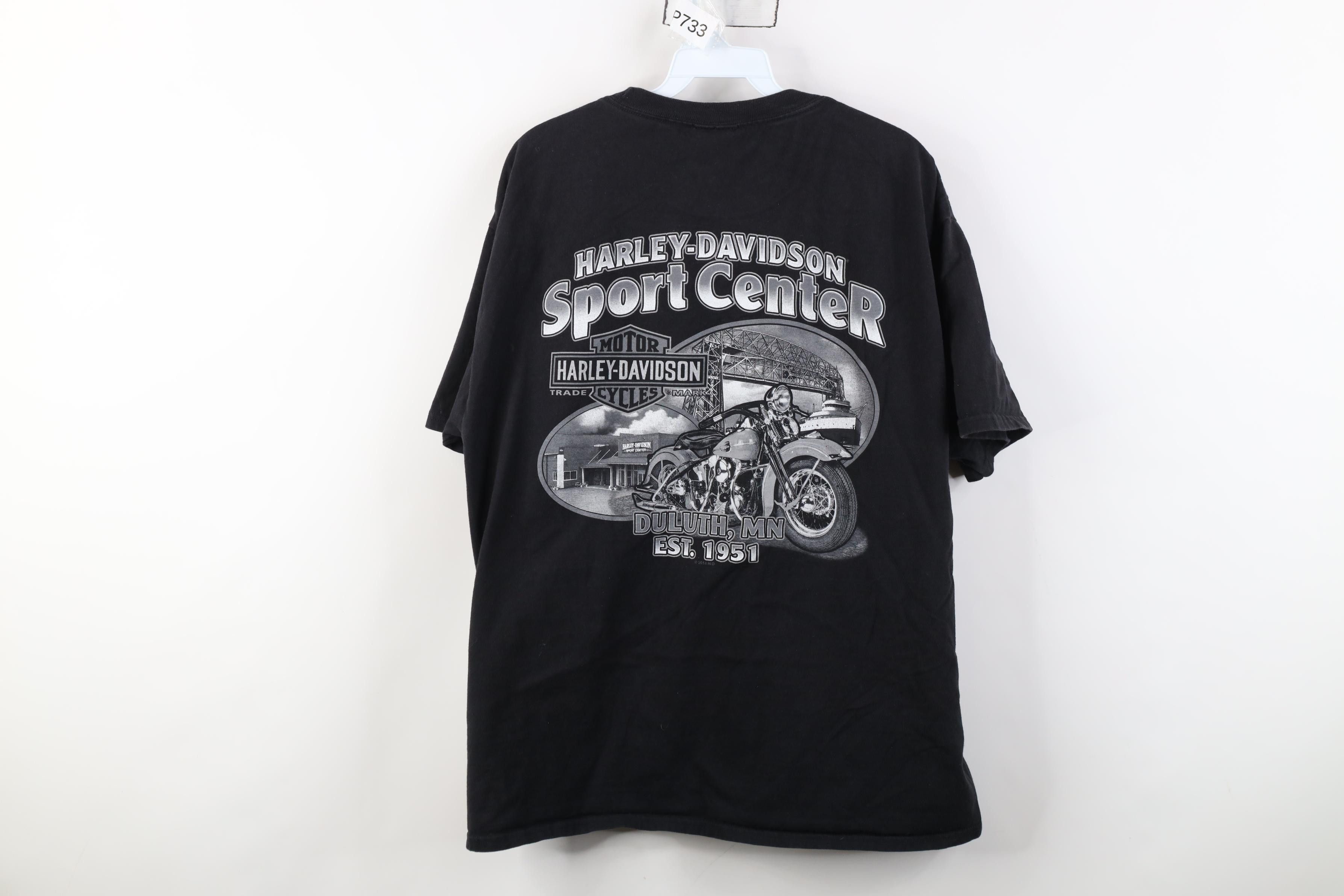 Harley Davidson Vintage Y2K Harley Davidson Skeleton Motorcycle T-Shirt Size US L / EU 52-54 / 3 - 14 Thumbnail