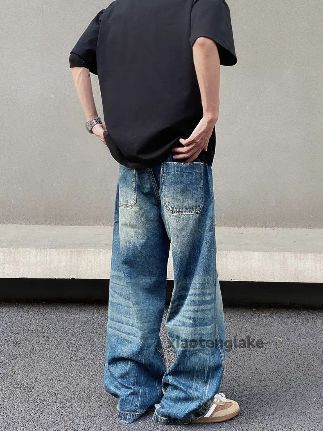 Jean × Vintage Washed faded cleanfit skate hiphop cargo carpenter jeans Size US 32 / EU 48 - 4 Thumbnail