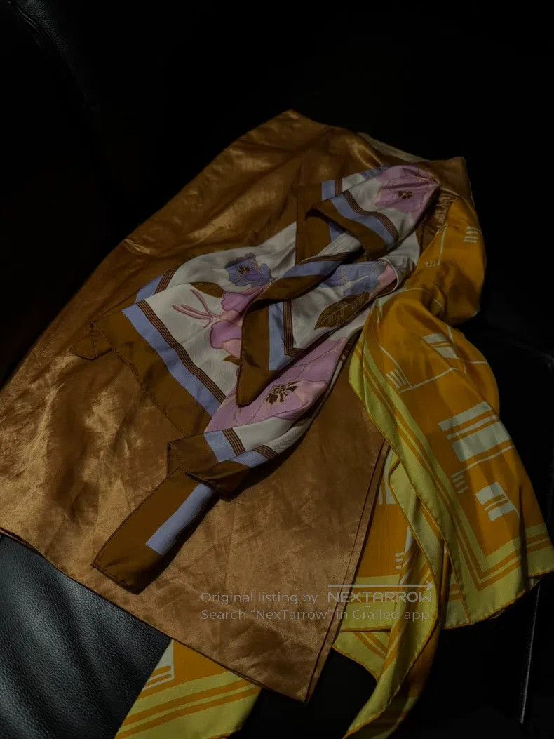 Dries Van Noten Dries Van Noten Silk Scarf Midi Skirt Size 35" - 4 Thumbnail