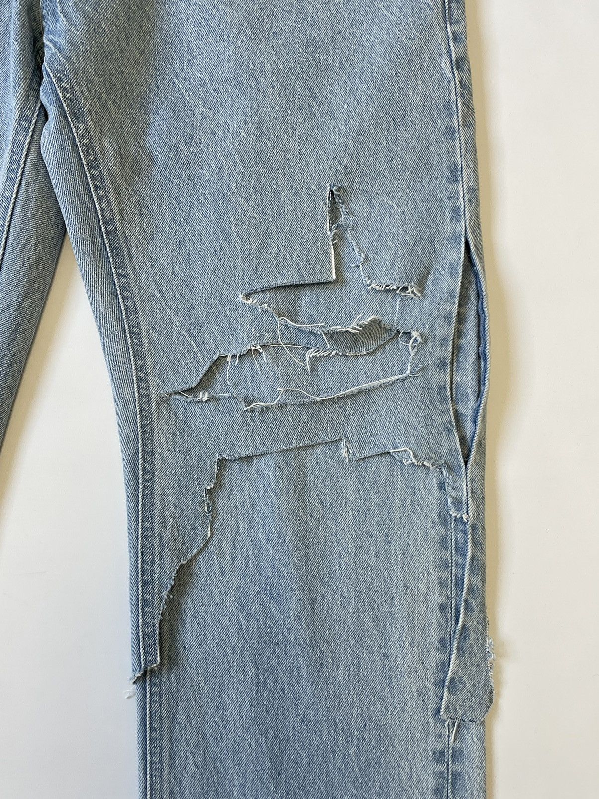 Raf Simons S/S 20 Destroyed Double Layer Jeans Size US 34 / EU 50 - 14 Thumbnail