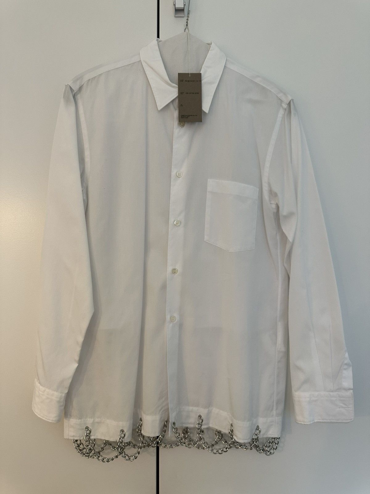 Comme des Garcons Homme Plus Chain Detail Cotton Shirt Size US S / EU 44-46 / 1 - 1 Thumbnail