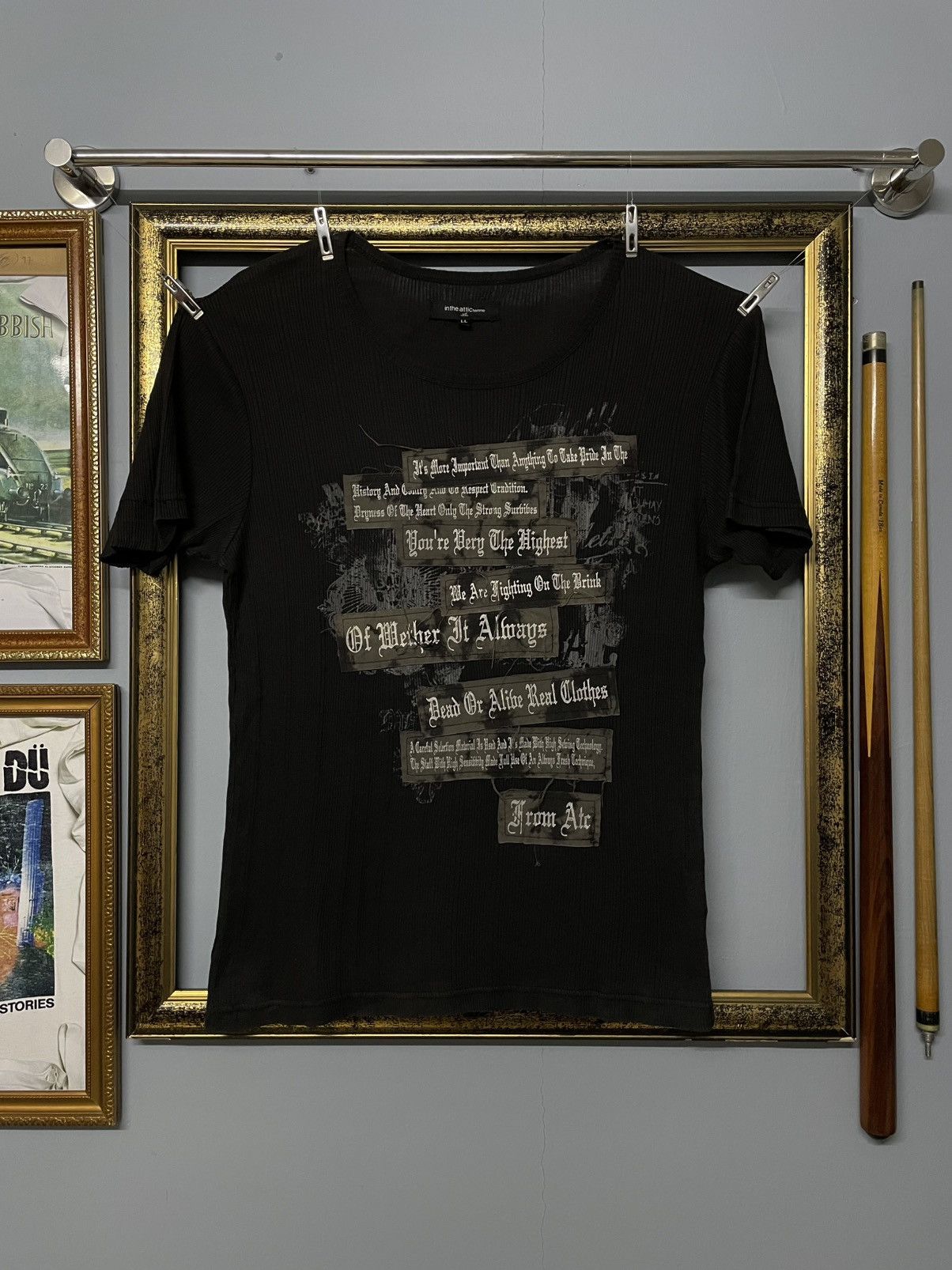 Designer × Japanese Brand × Vintage Vintage 1990s Japan Designer In The Attic Post Punk Poem Tee Size US S / EU 44-46 / 1 - 1 Thumbnail