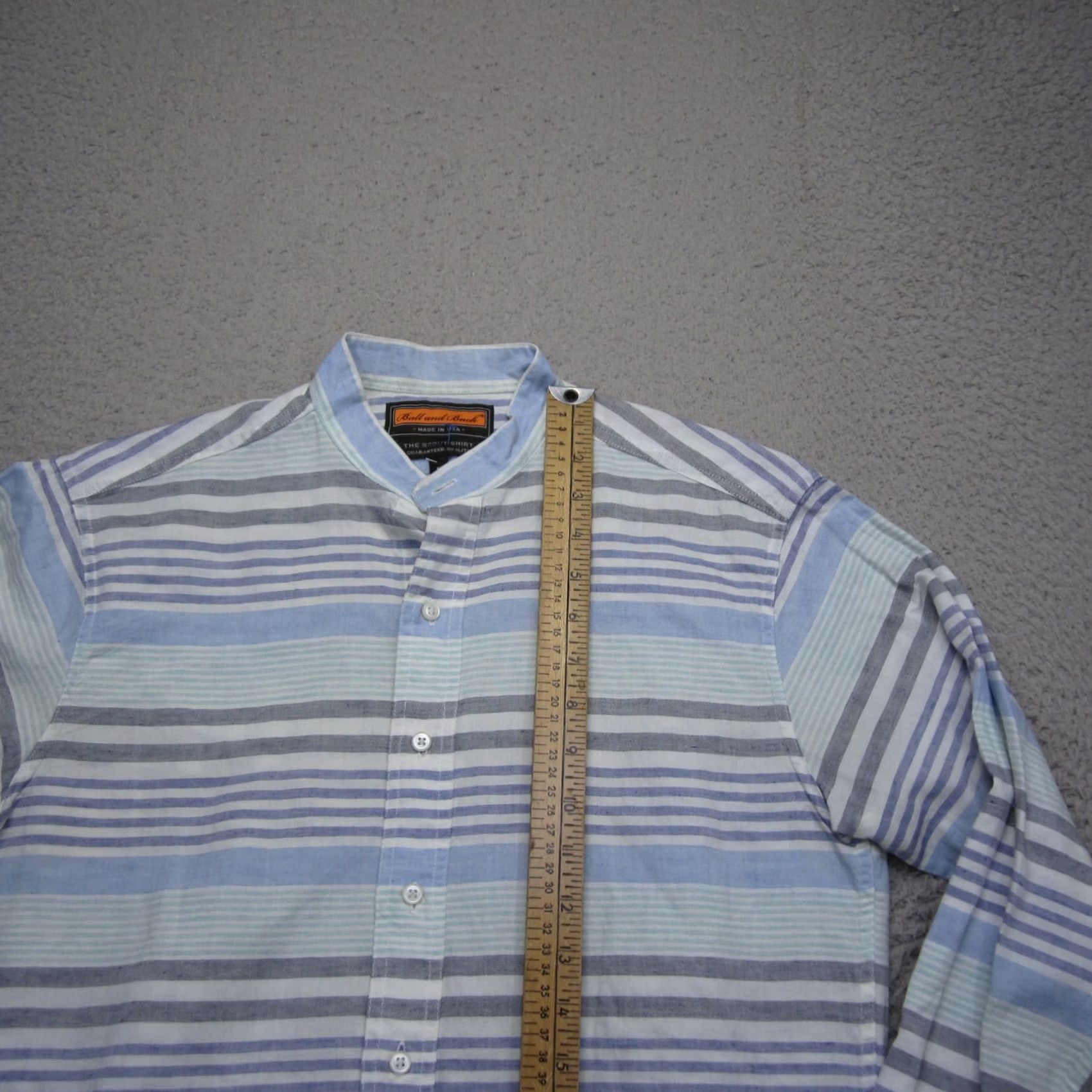 Vintage Ball And Buck Shirt Men Small Blue Button Up The Scout Shirt Linen Made In USA Size US S / EU 44-46 / 1 - 6 Thumbnail