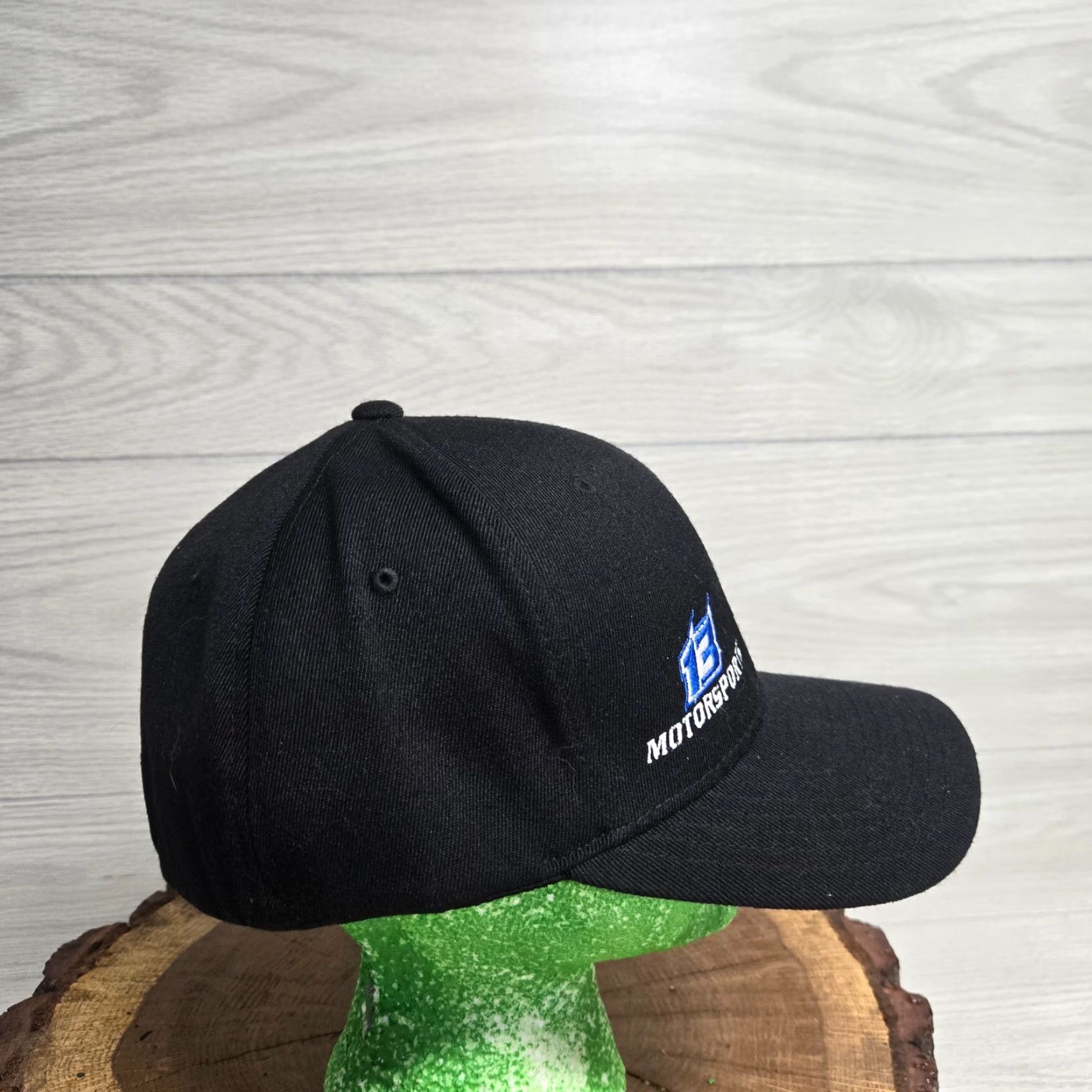 Vintage Hat Black Fitted Adult L XL - Racing Motorsports Cap - Baseball Cap - Unisex Adults - Solid Pattern Size ONE SIZE - 3 Thumbnail
