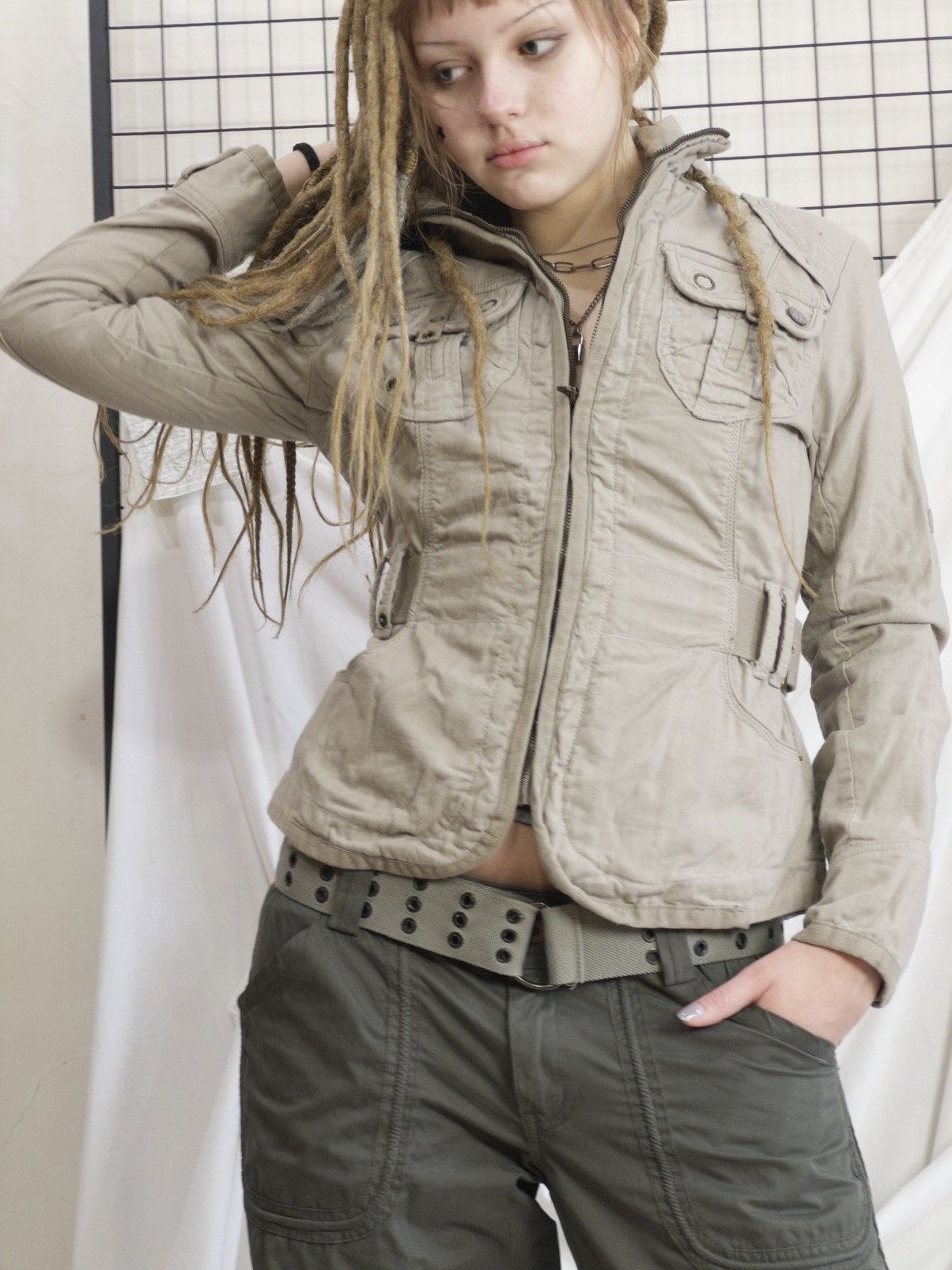 Vintage Fitted utility jacket with side belts & cargo details Size M / US 6-8 / IT 42-44 - 11 Thumbnail