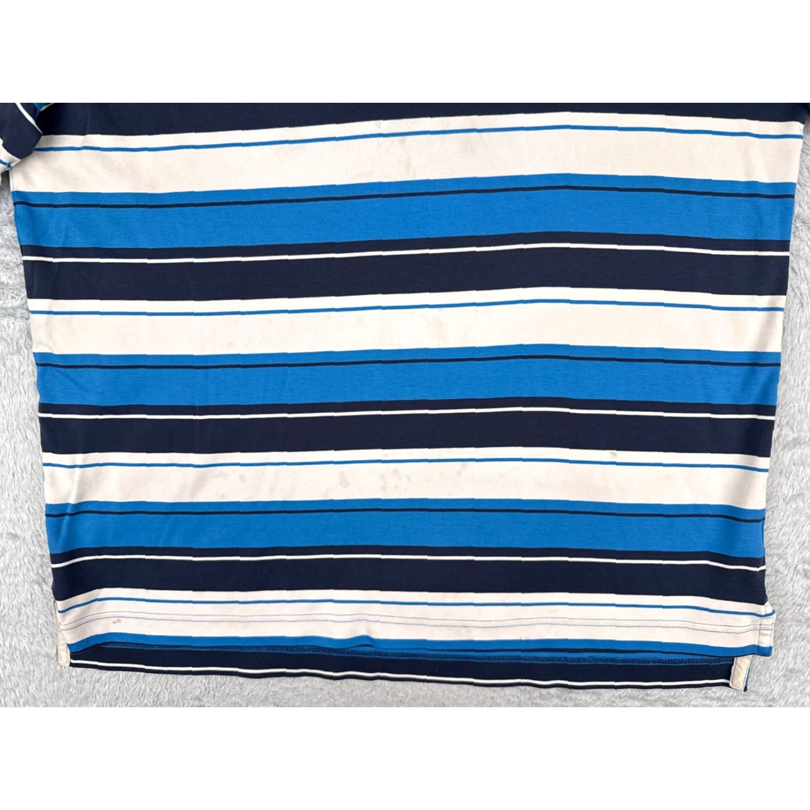 Tommy Hilfiger VINTAGE Tommy Hilfiger Polo Shirt Men 2XL Slim White Blue Striped Cotton Polo Adult XXL Navy/Blue Logo Golf Casual Mens Size US XXL / EU 58 / 5 - 5 Thumbnail