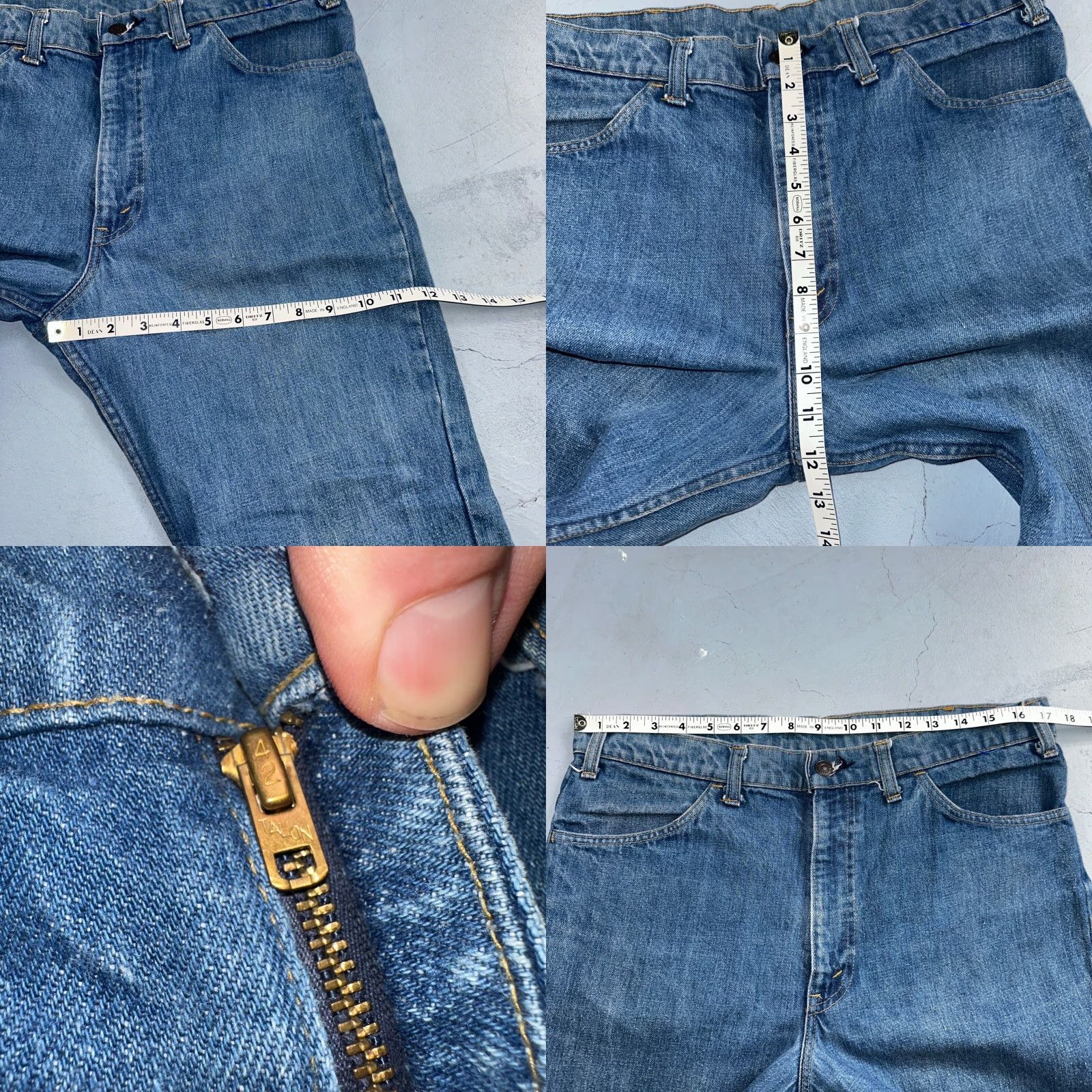 Levi's VINTAGE Levi's 646 Bootcut Jeans 36x34 Blue Orange Tab Flare 70s USA Mens Size US 36 / EU 52 - 8 Thumbnail