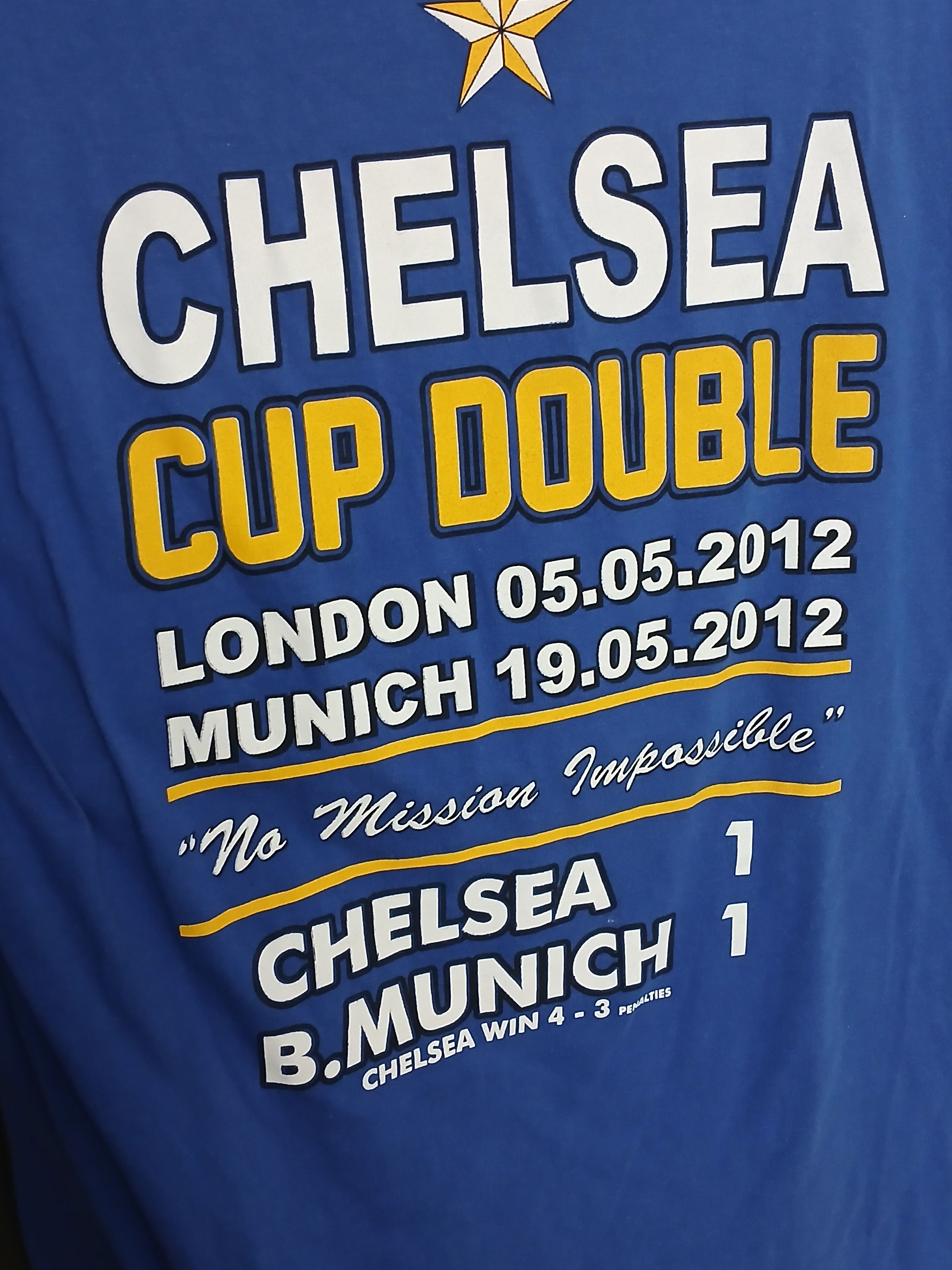 Chelsea Soccer Chelsea Champions Of Europe 2012 Football T-Shirt Size US L / EU 52-54 / 3 - 4 Thumbnail