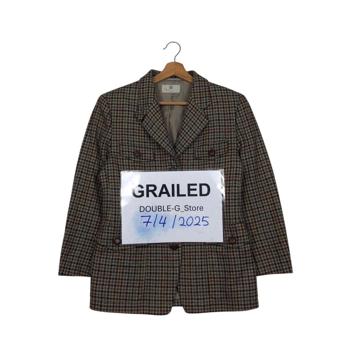 Vintage 📌Vintage Wool Jacket Aquascutum Of London Tartan Design Size US M / EU 48-50 / 2 - 1 Thumbnail