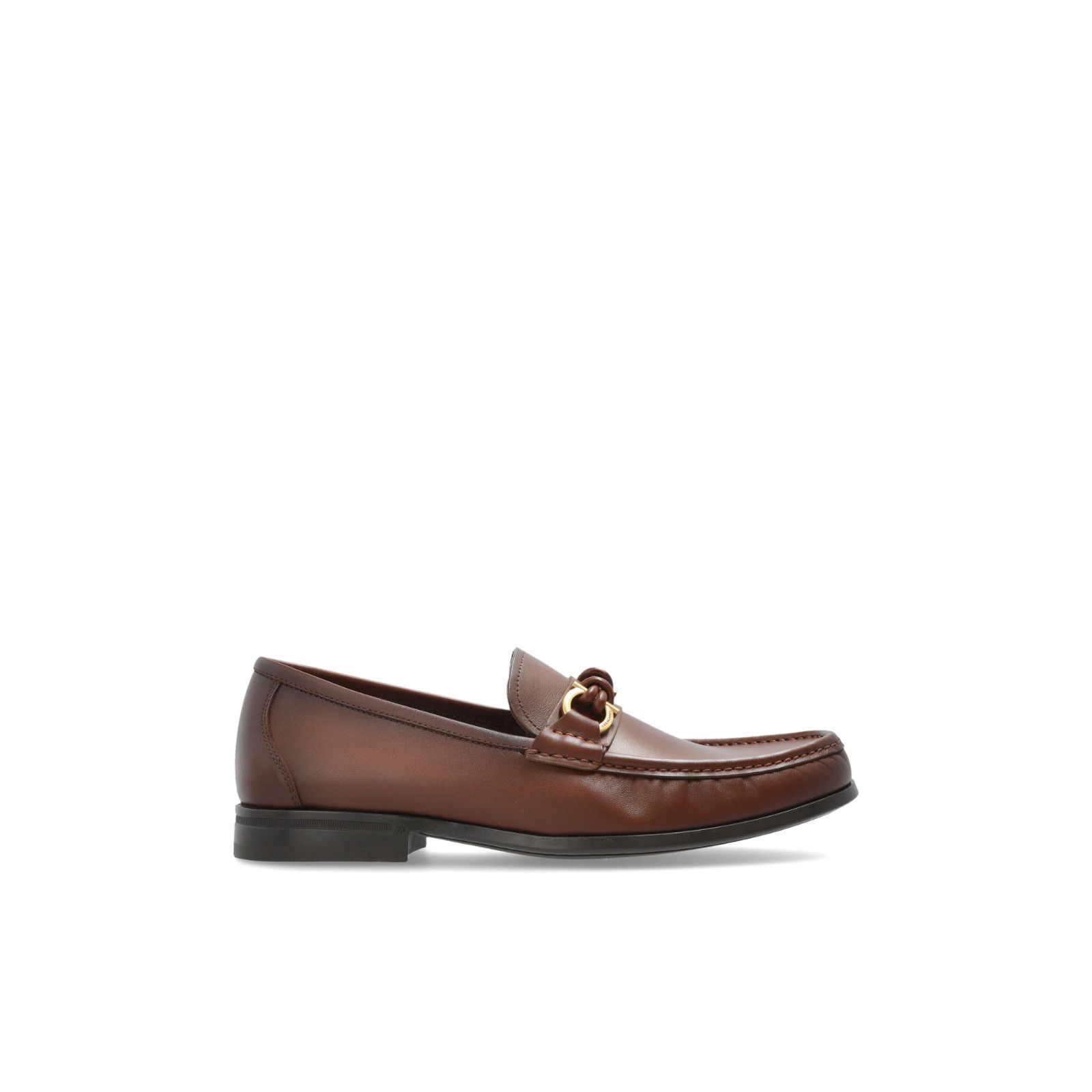 FERRAGAMO Alain Brown Leather Loafers New & Authentic (Men's