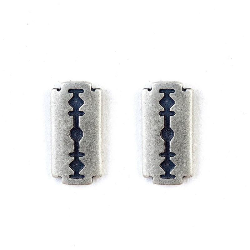Jewelry Razor Blade Stud Earrings 925 Sterling Silver Ear Gift Size ONE SIZE - 5 Thumbnail