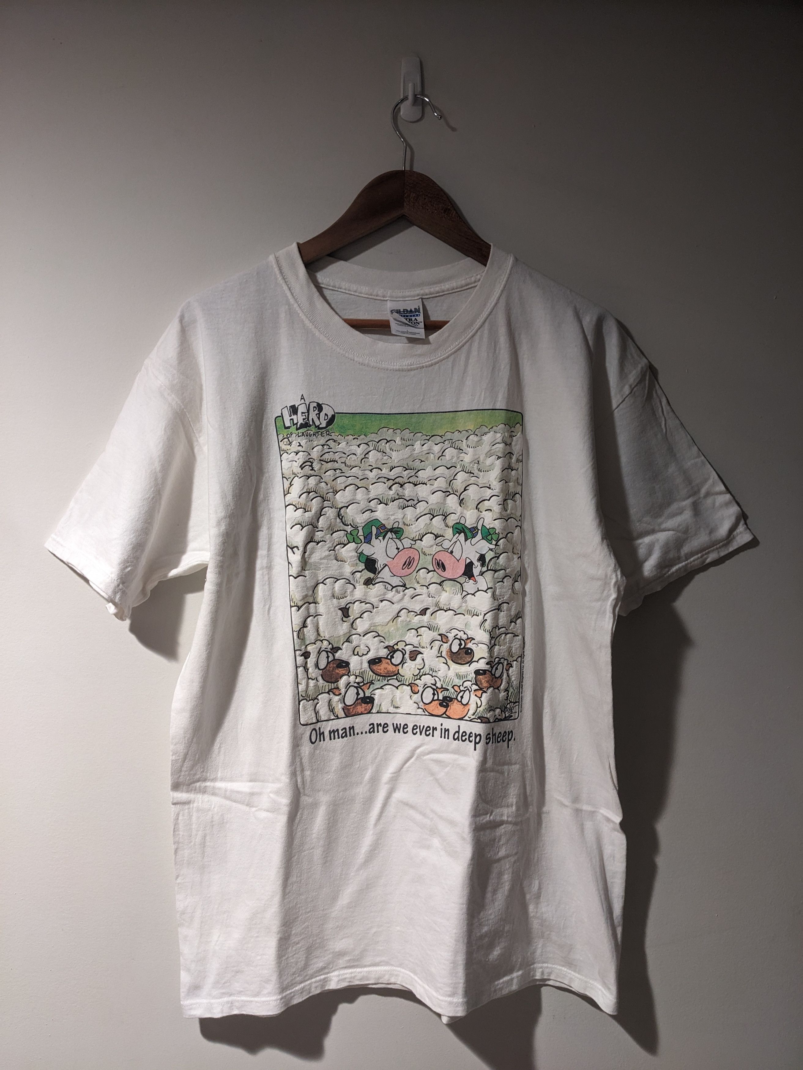 DC Comics Vintage 2002 Wooket Comic Sunday Sheep White Large T-Shirt Size US L / EU 52-54 / 3 - 1 Thumbnail