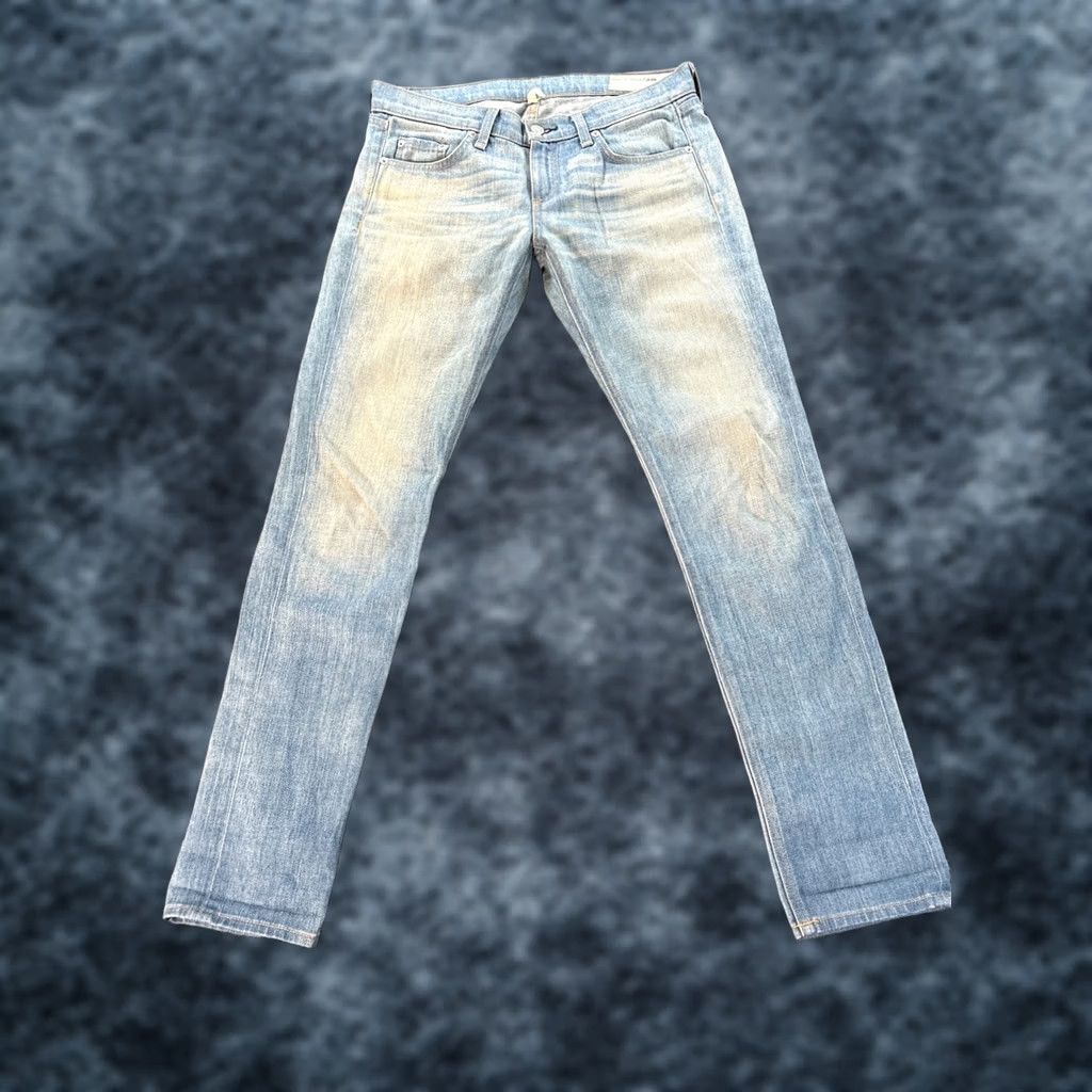 Rag & Bone Rag & Bone Jeans Women’s 30x30 Blue Denim Light Wash Distressed Low Rise Slim 5-Pocket Inseam 30 in Country USA Size 30" / US 8 / IT 44 - 1 Thumbnail