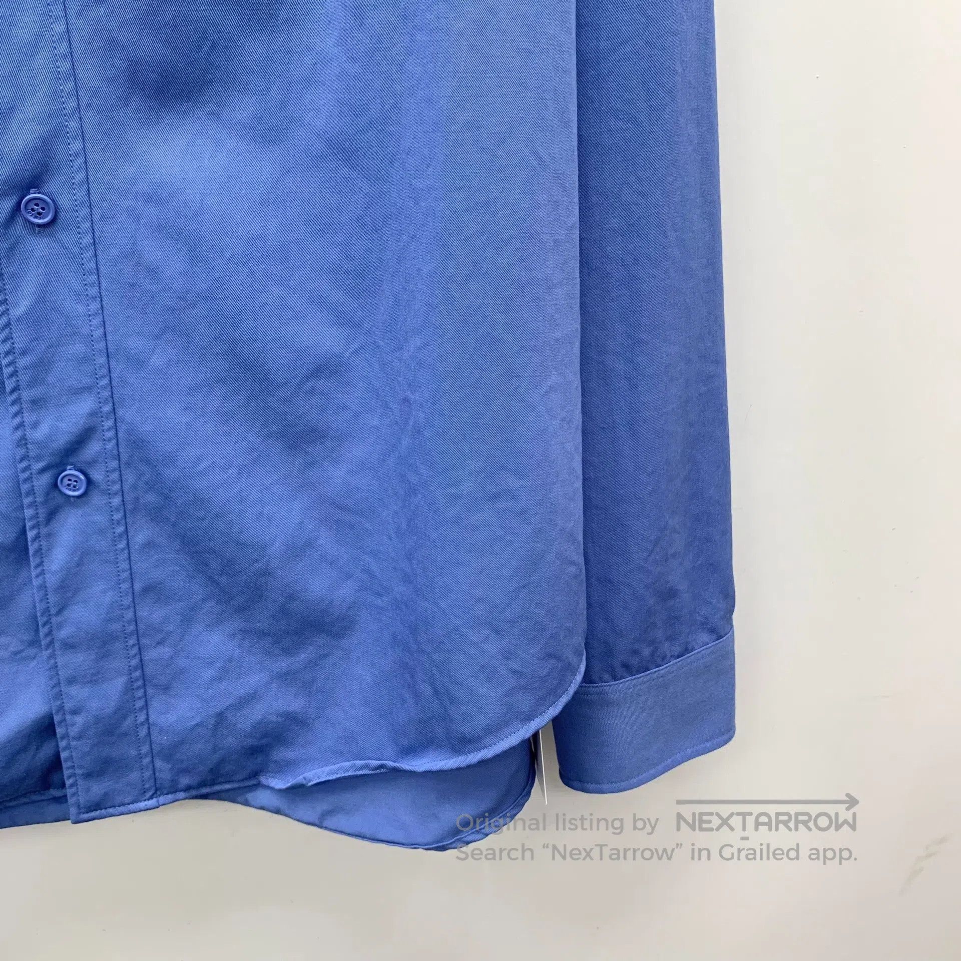 Loewe Loewe Dark blue wool single-breasted long-sleeved shirt wi Size US M / EU 48-50 / 2 - 4 Thumbnail