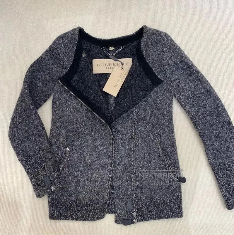 Burberry Burberry Women's Wool Jacket in Deep Gray. Size XS / US 0-2 / IT 36-38 - 2 Thumbnail