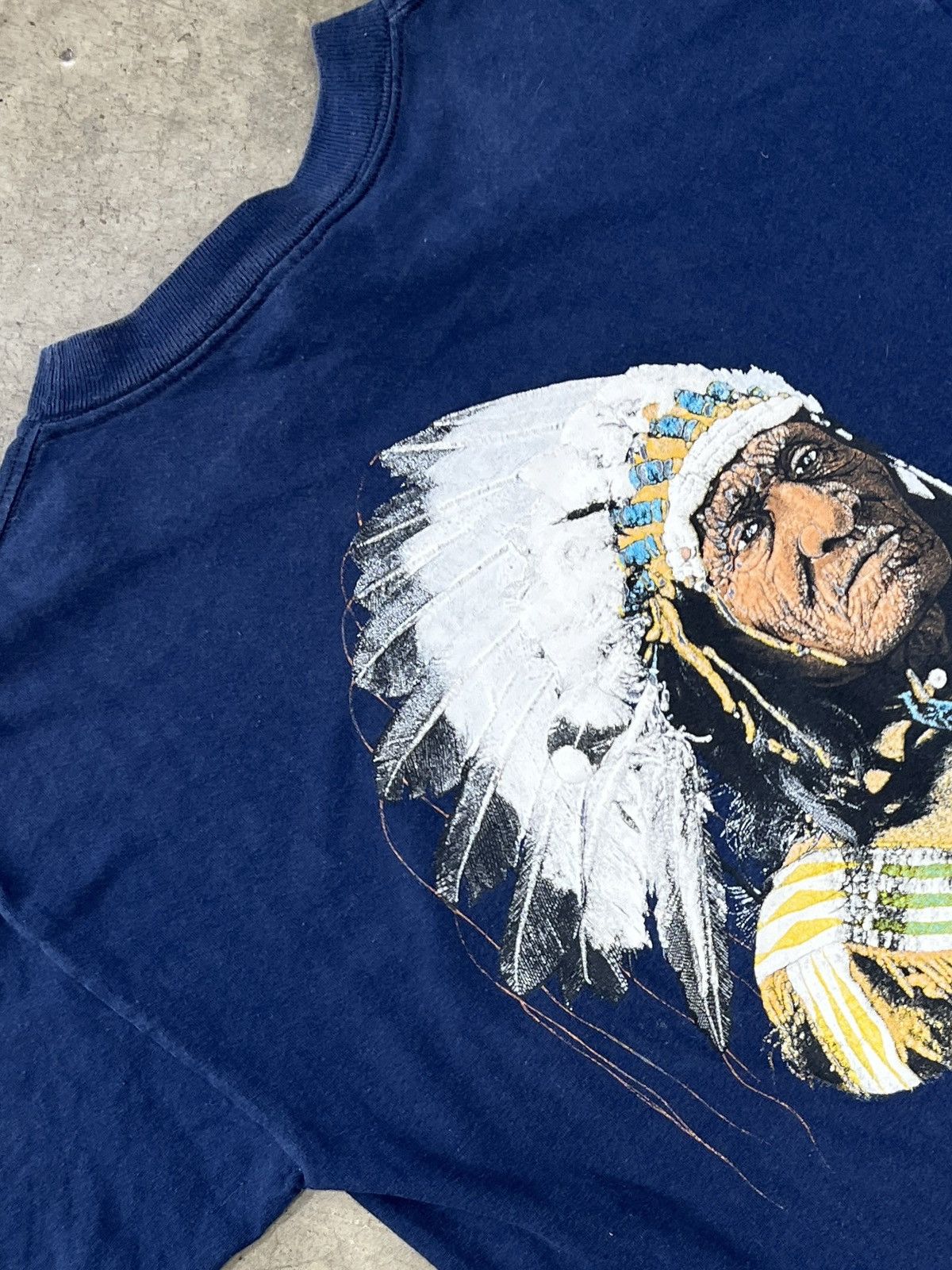 Vintage Vintage 90s Native American Eagle Nature Lightning Tee Large Size US L / EU 52-54 / 3 - 4 Thumbnail