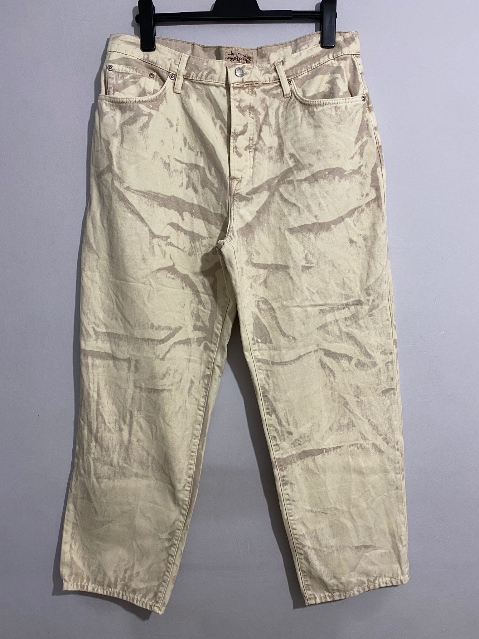 Stussy Distressed Canvas Big Ol' Jean in Khaki Size US 34 / EU 50 - 4 Thumbnail