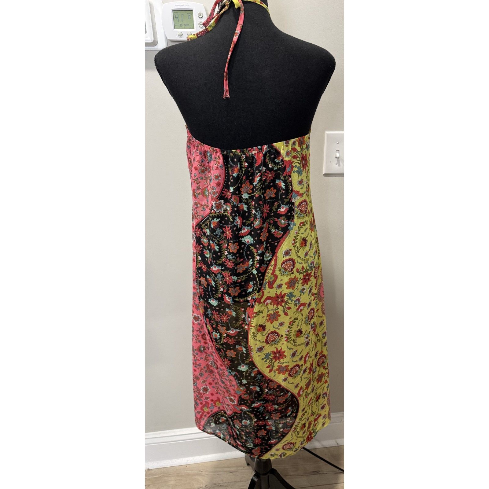 Shein SHEIN Halter Maxi Dress Boho Floral Open Swim Cover Small Size S / US 4 / IT 40 - 2 Thumbnail