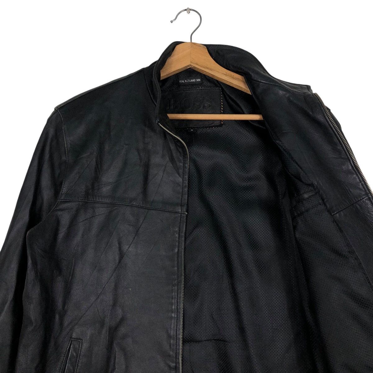 Hugo Boss 📌Real New Zealand Lamb Skin Hugo Boss Leather Jacket Size US M / EU 48-50 / 2 - 13 Thumbnail