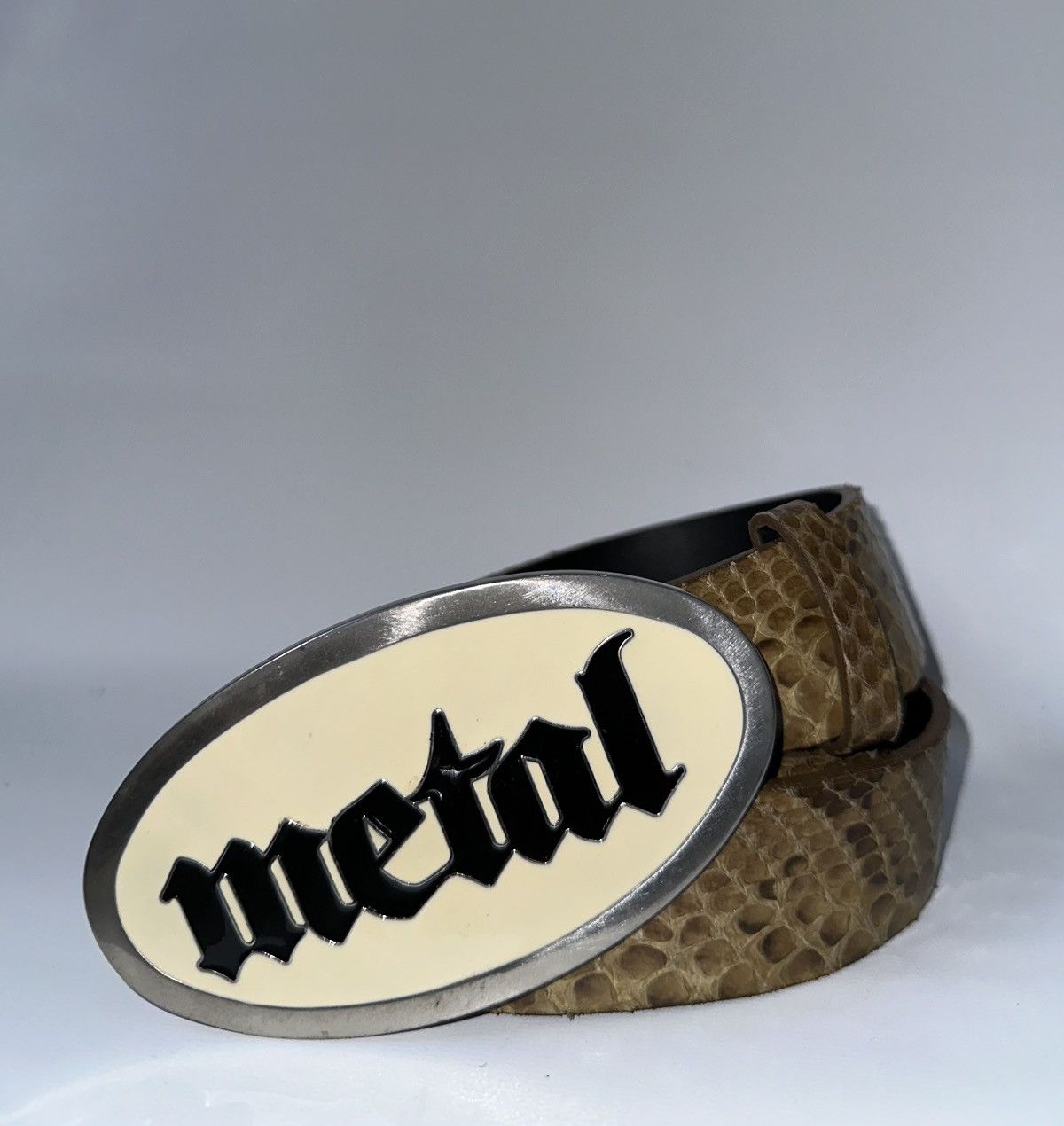 Hysteric Glamour Hysteric Glamour Metal Buckle Snake Skin Leather Belt Size ONE SIZE - 1 Thumbnail