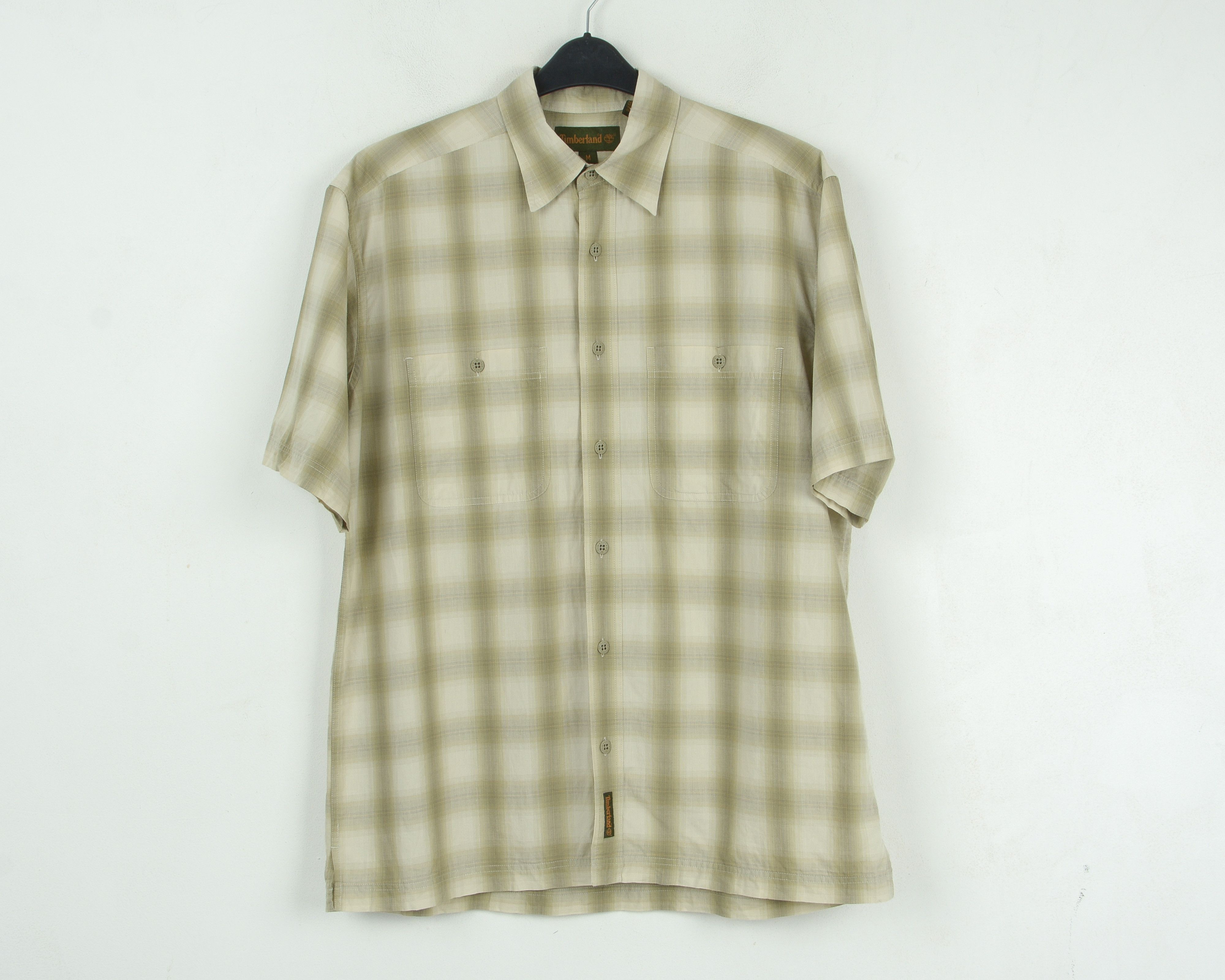 Timberland M Shirt Short Sleeved Button Up Plaid Check Tartan Top Size US M / EU 48-50 / 2 - 1 Thumbnail