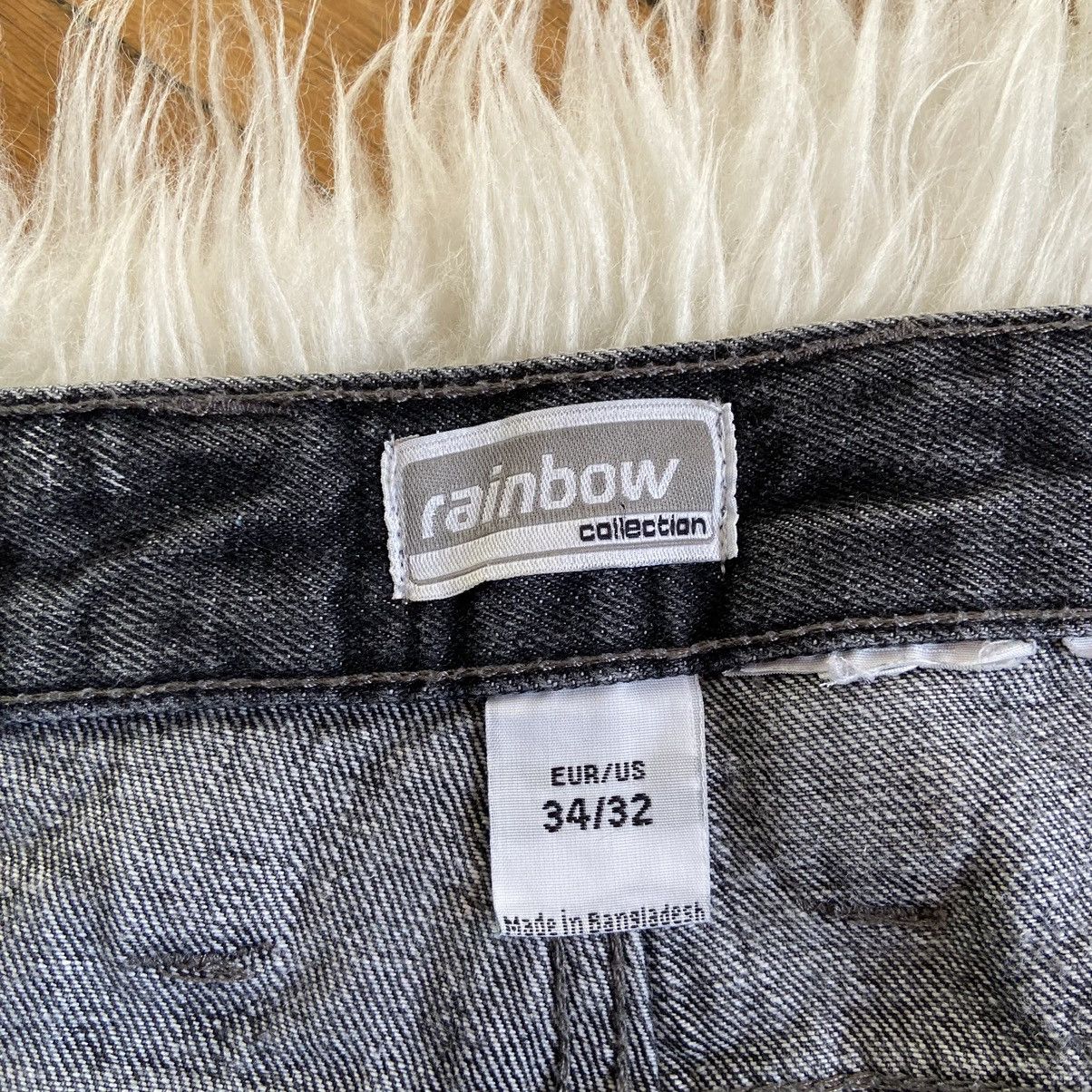 Japanese Brand × Rainbow 📌 Crazy Rainbow Graphic Y2K Distressed Faded Denim Size US 34 / EU 50 - 11 Thumbnail