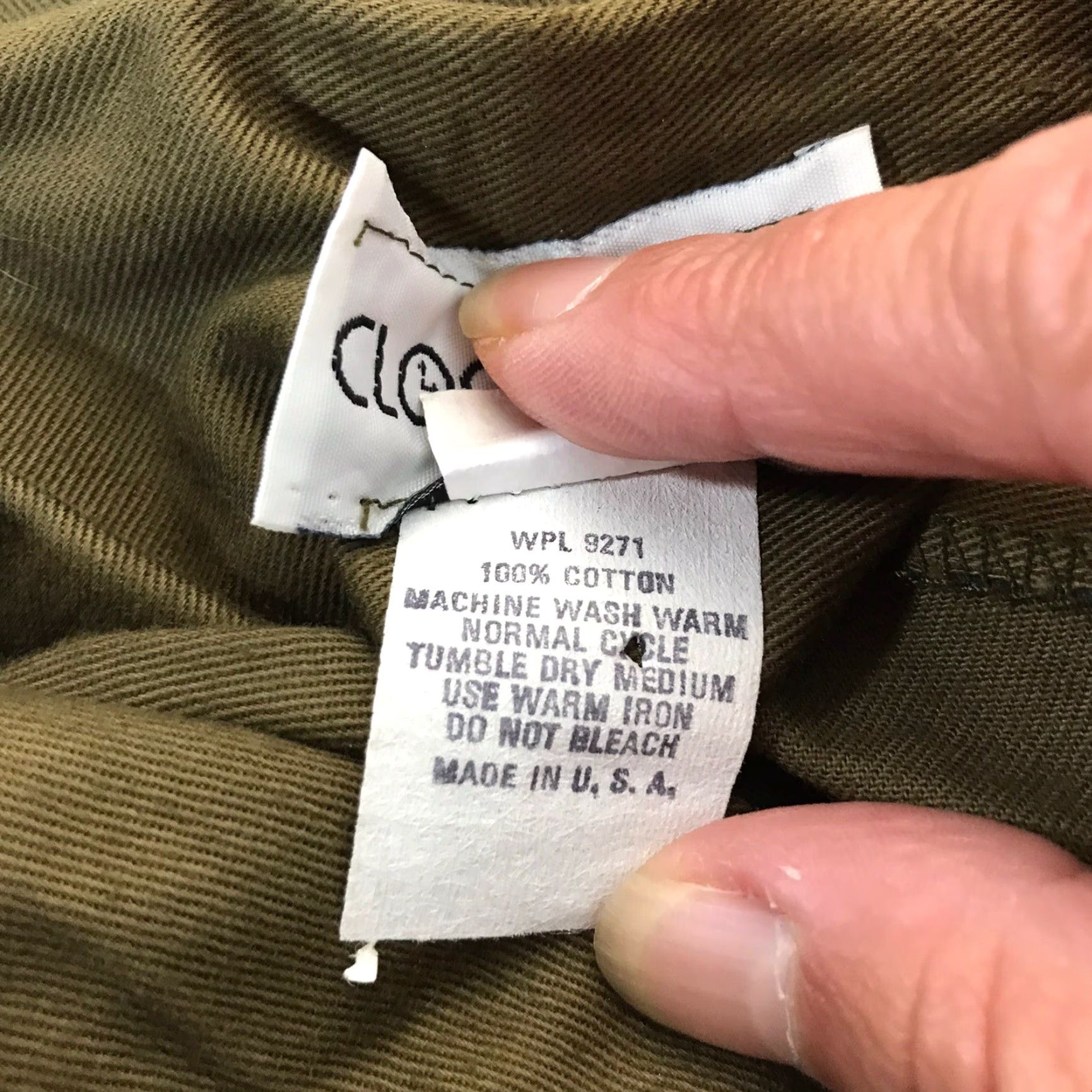Olive VINTAGE Clockwork Women's Midi Skirt Pleated High Waist Cotton Olive 80s City Preppy Fall Spring Summer Size 28" / US 6 / IT 42 - 8 Thumbnail