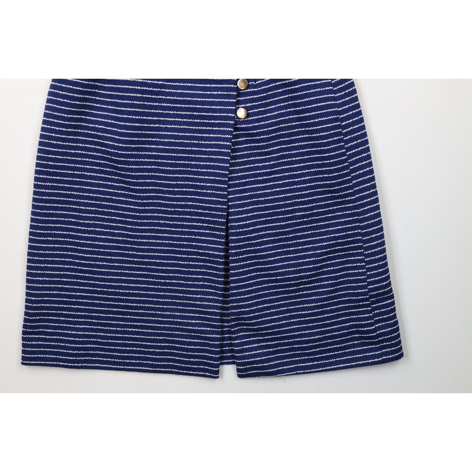 Vintage Vintage 60s 70s Streetwear Striped Knit Button Skirt Size 26" / US 2 / IT 38 - 4 Thumbnail